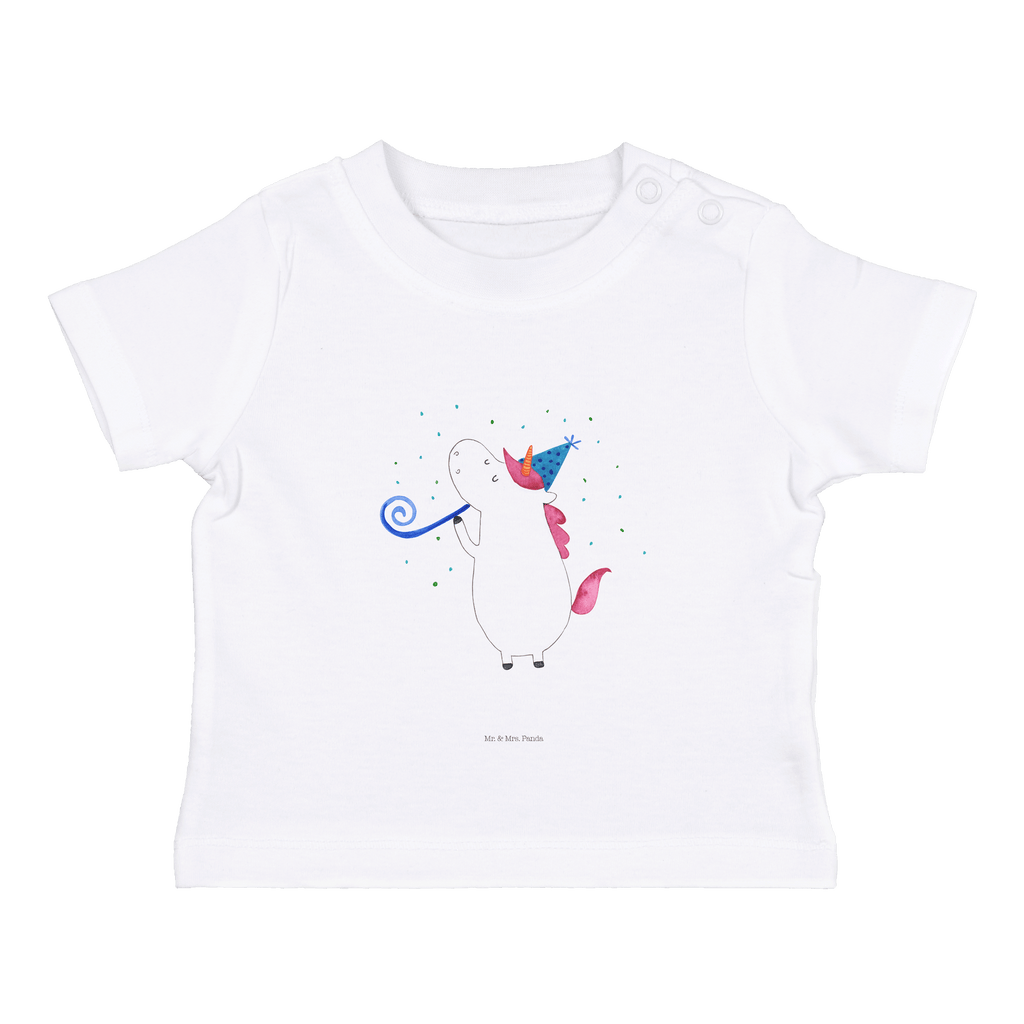 Organic Baby Shirt Einhorn Party Baby T-Shirt, Jungen Baby T-Shirt, Mädchen Baby T-Shirt, Shirt, Einhorn, Einhörner, Einhorn Deko, Pegasus, Unicorn, Glitzer, Konfetti, Party, Geburtstag, Feier, Fest, Alkohol, Disco, Club