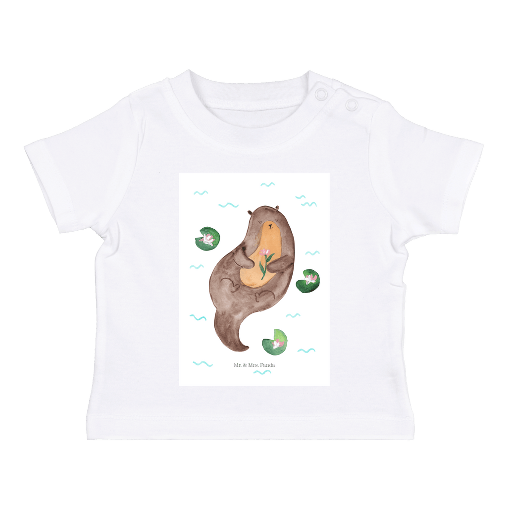 Organic Baby Shirt Otter Seerose Baby T-Shirt, Jungen Baby T-Shirt, Mädchen Baby T-Shirt, Shirt, Otter, Fischotter, Seeotter, Otter Seeotter See Otter