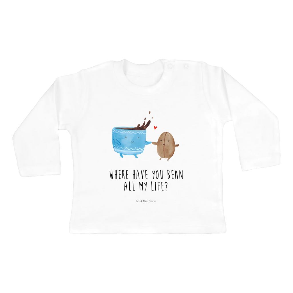 Baby Longsleeve Kaffee Bohne Mädchen, Jungen, Baby, Langarm, Bio, Kleidung, Tiermotive, Gute Laune, lustige Sprüche, Tiere, Kaffee, Kaffeebohne, Genuss, Zufriedenheit, Glück