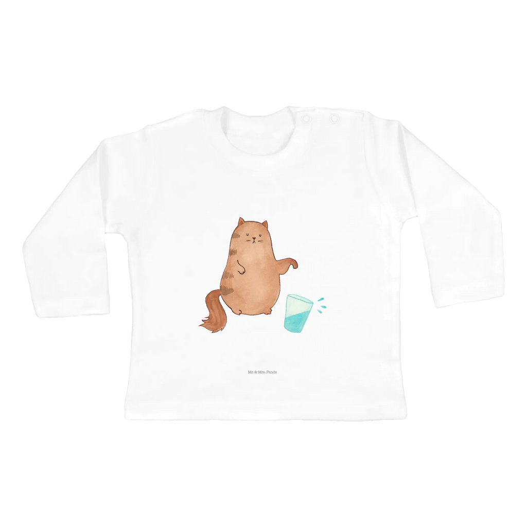 Baby Longsleeve Katze Wasserglas Mädchen, Jungen, Baby, Langarm, Bio, Kleidung, Katze, Katzenmotiv, Katzenfan, Katzendeko, Katzenfreund, Katzenliebhaber, Katzenprodukte, Katzenartikel, Katzenaccessoires, Katzensouvenirs, Katzenliebhaberprodukte, Katzenmotive, Katzen, Kater, Mietze, Cat, Cats, Katzenhalter, Katzenbesitzerin, Haustier, Wasser, Glas