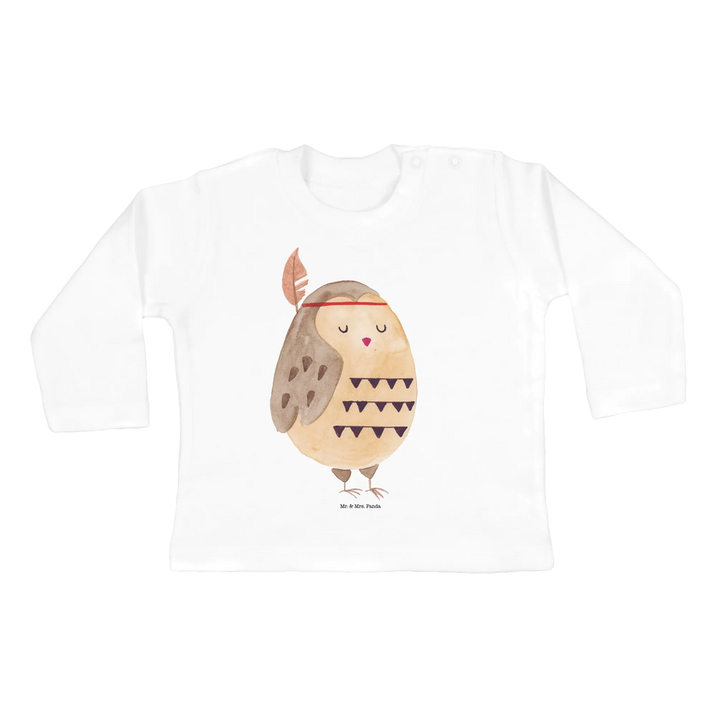 Baby Longsleeve Eule Federschmuck Mädchen, Jungen, Baby, Langarm, Bio, Kleidung, Eule, Eule Deko, Owl, Das Leben ist ein Abenteuer, Reisespruch, Federschmuck, Dekoration