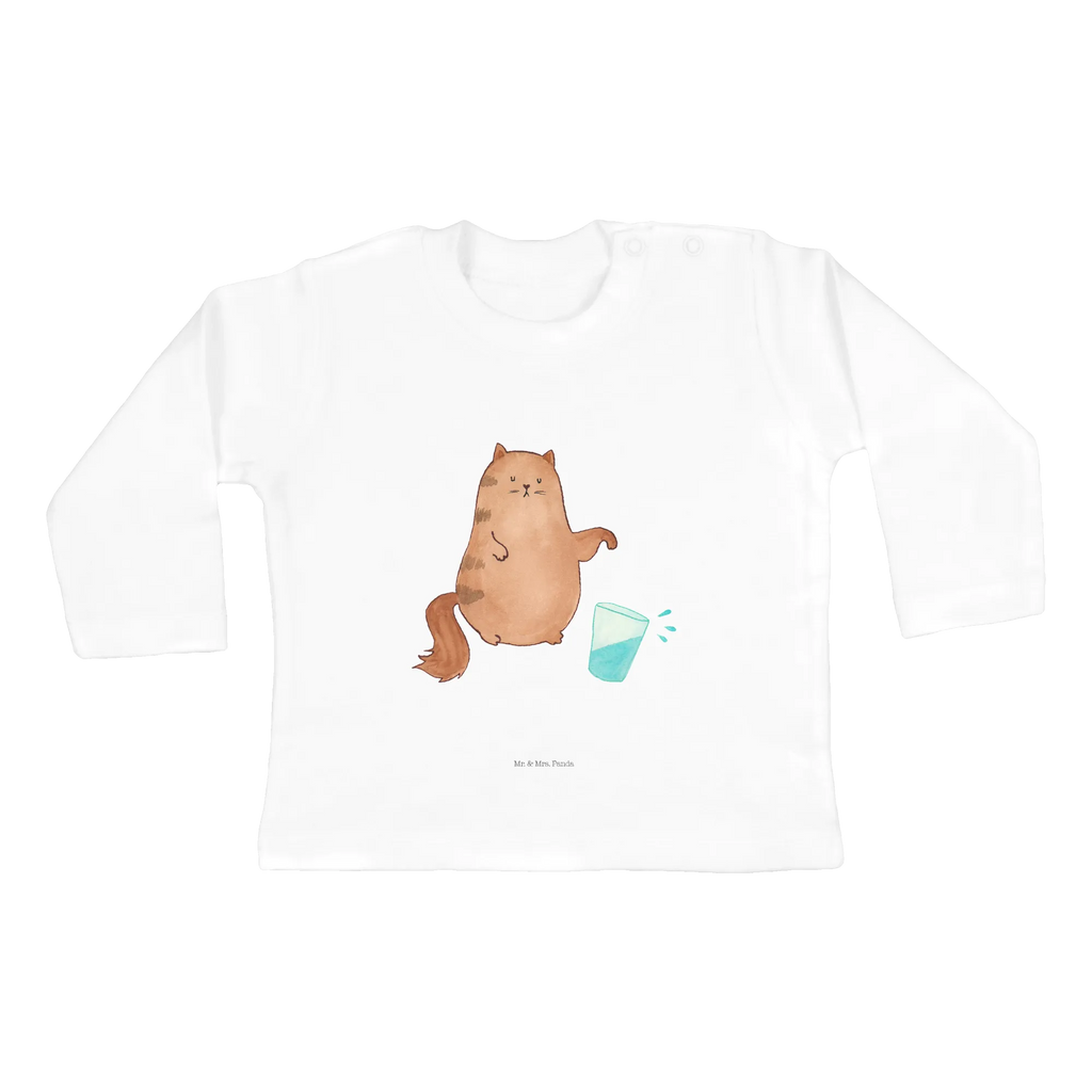 Baby Longsleeve Katze Wasserglas Mädchen, Jungen, Baby, Langarm, Bio, Kleidung, Katze, Katzenmotiv, Katzenfan, Katzendeko, Katzenfreund, Katzenliebhaber, Katzenprodukte, Katzenartikel, Katzenaccessoires, Katzensouvenirs, Katzenliebhaberprodukte, Katzenmotive, Katzen, Kater, Mietze, Cat, Cats, Katzenhalter, Katzenbesitzerin, Haustier, Wasser, Glas