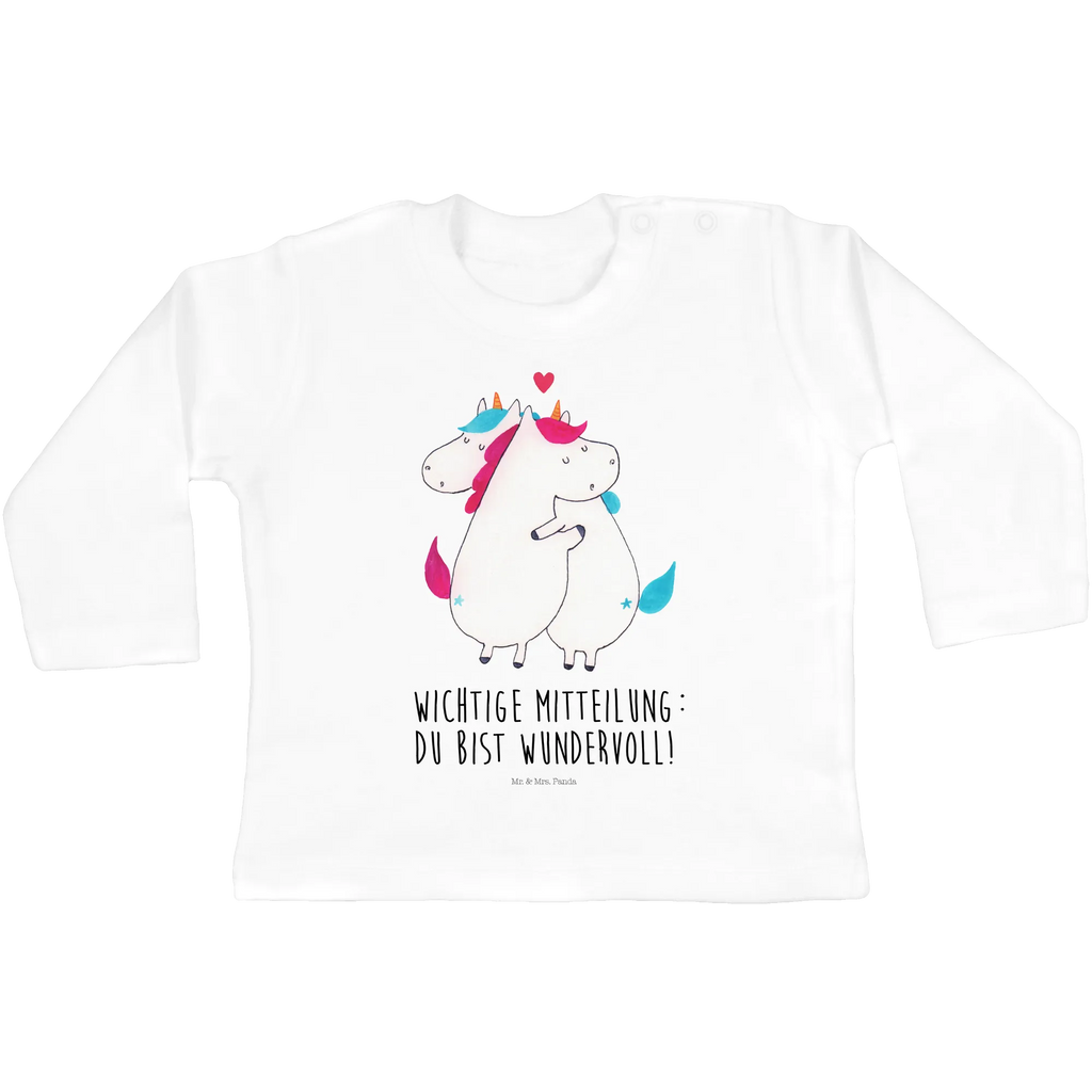 Baby Longsleeve Einhorn Mitteilung Mädchen, Jungen, Baby, Langarm, Bio, Kleidung, Einhorn, Einhörner, Einhorn Deko, Unicorn, Valentinstag, Valentine, Liebe, Geschenk, Partner, Ehe, lustig, witzig, Spruch