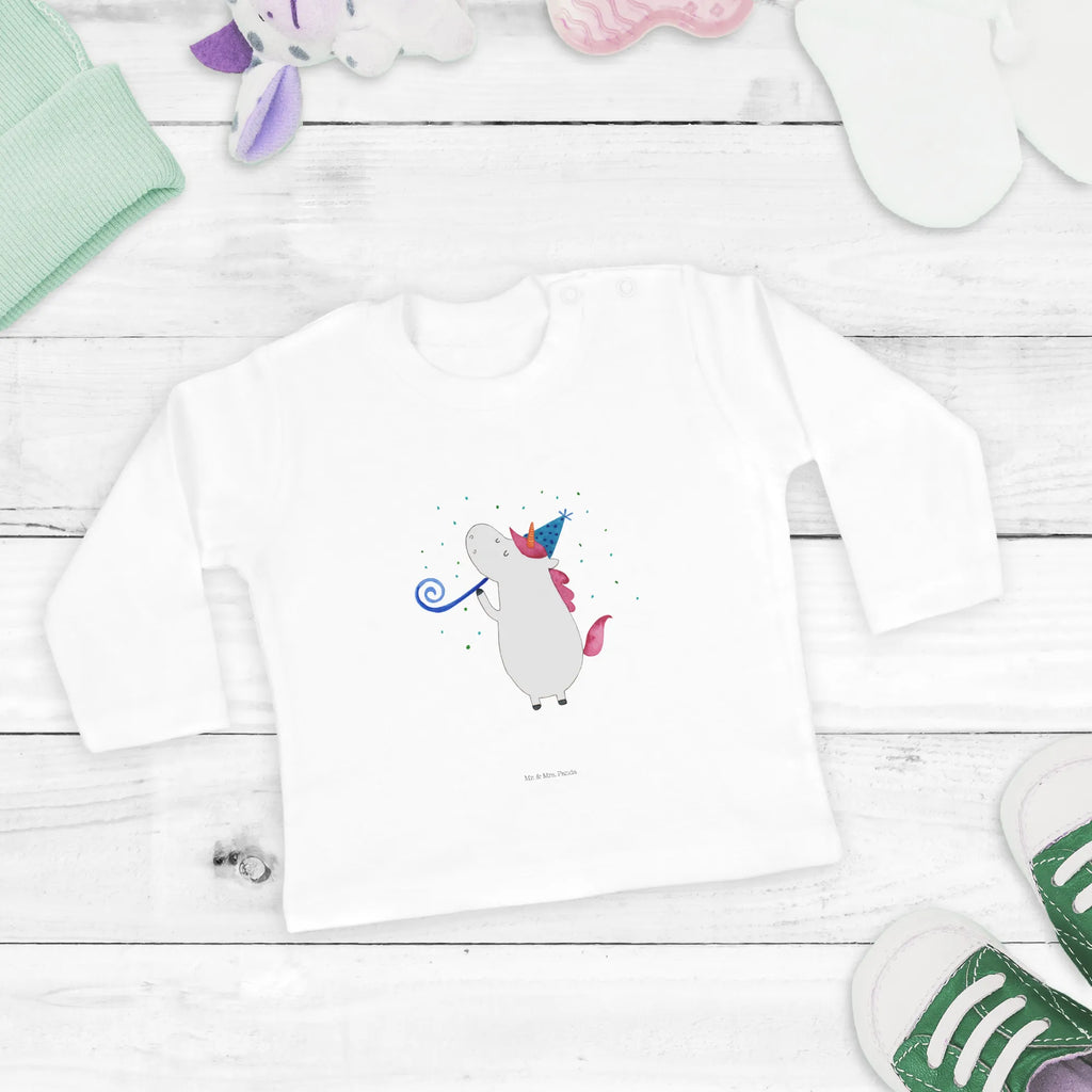 Baby Longsleeve Einhorn Party Mädchen, Jungen, Baby, Langarm, Bio, Kleidung, Einhorn, Einhörner, Einhorn Deko, Pegasus, Unicorn, Glitzer, Konfetti, Party, Geburtstag, Feier, Fest, Alkohol, Disco, Club