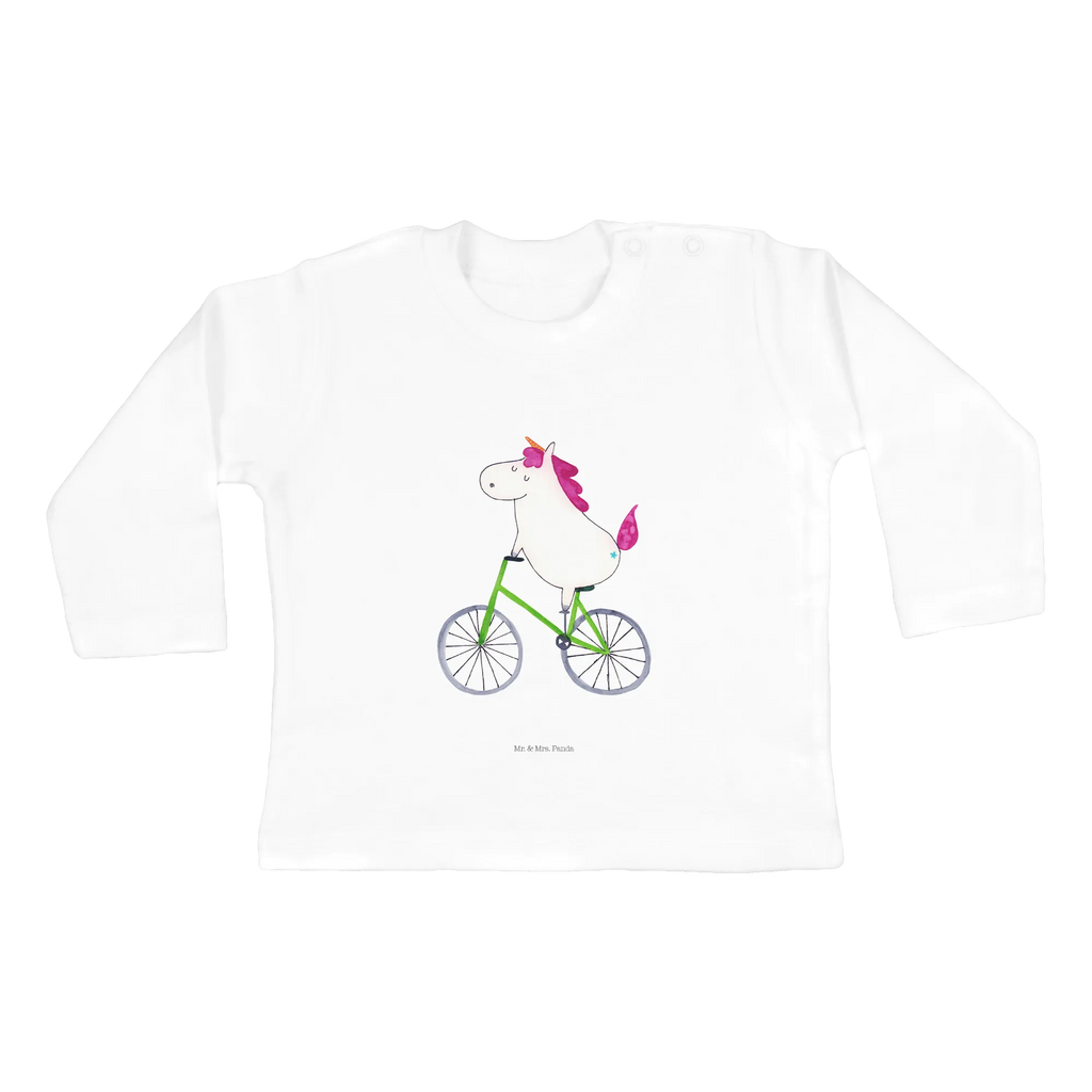 Baby Longsleeve Einhorn Radfahrer Mädchen, Jungen, Baby, Langarm, Bio, Kleidung, Einhorn, Einhörner, Einhorn Deko, Pegasus, Unicorn, Radfahren, Radfahrer, Rad, Bike, Feenstaub, Konfetti, Luxusproblem, Kummer, Liebeskummer