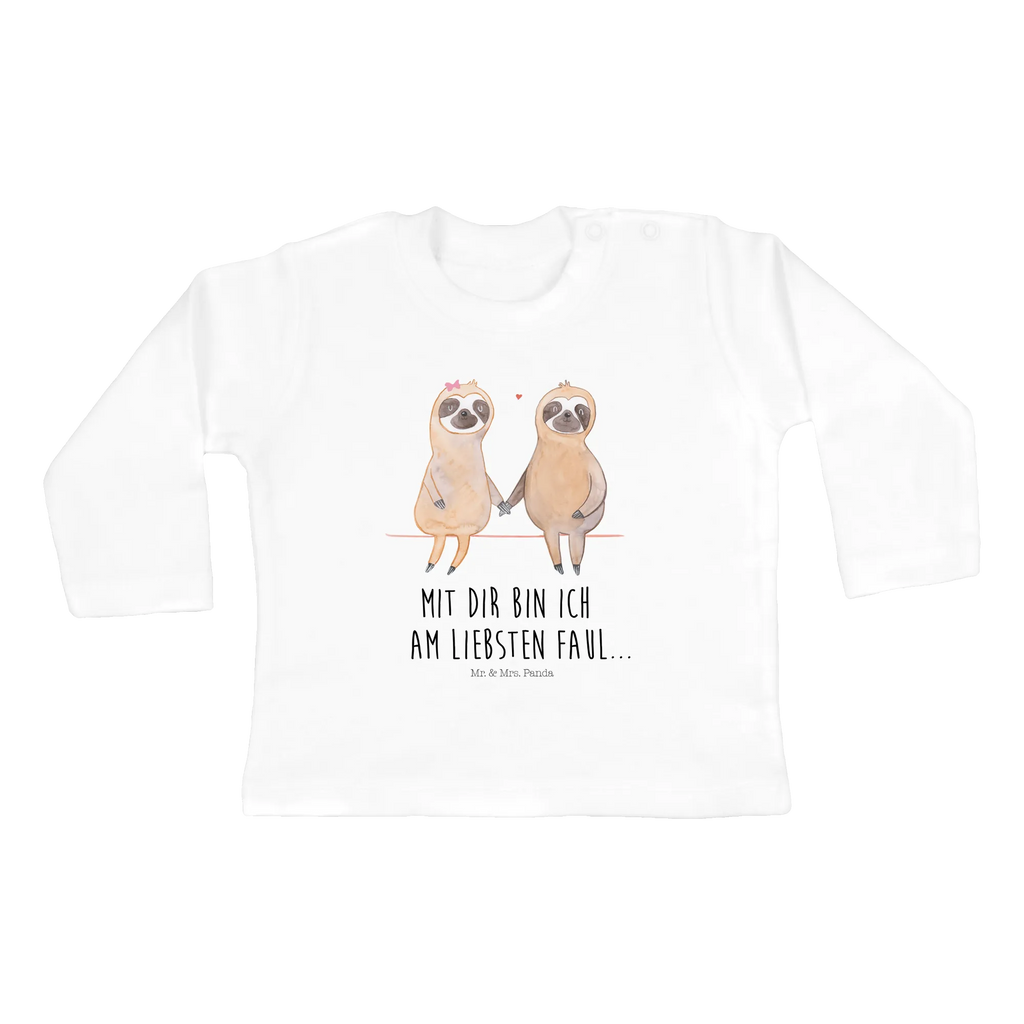 Baby Longsleeve Faultier Pärchen Mädchen, Jungen, Baby, Langarm, Bio, Kleidung, Faultier, Faultier Geschenk, Faultier Deko, Faultiere, faul, Lieblingstier, Liebe, Liebespaar, Faultierliebe, Faultierpärchen, verliebt, verlobt, gemeinsam, relaxen, Pärchen, Beziehung, Langsamkeit