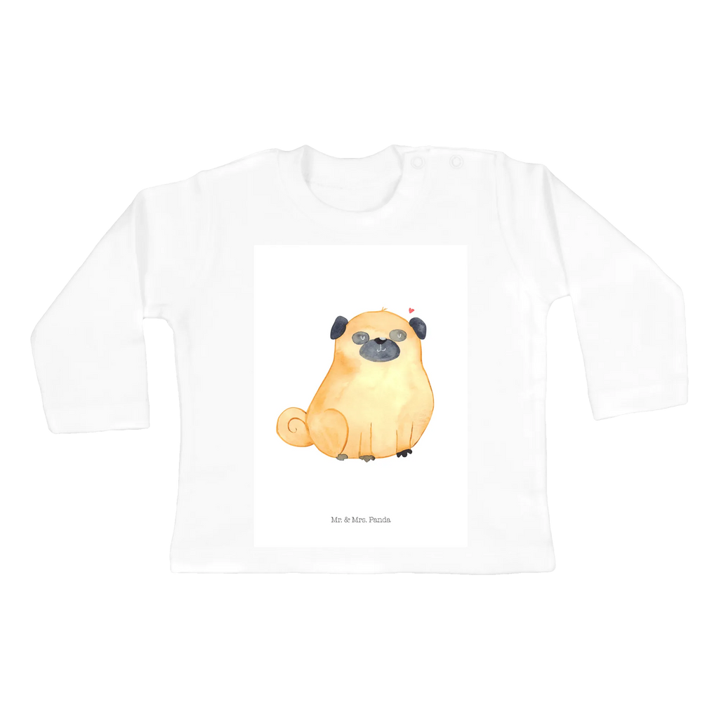 Baby Longsleeve Mops Mädchen, Jungen, Baby, Langarm, Bio, Kleidung, Hund, Hundemotiv, Haustier, Hunderasse, Tierliebhaber, Hundebesitzer, Sprüche, Mops, Liebe, Hundeliebe