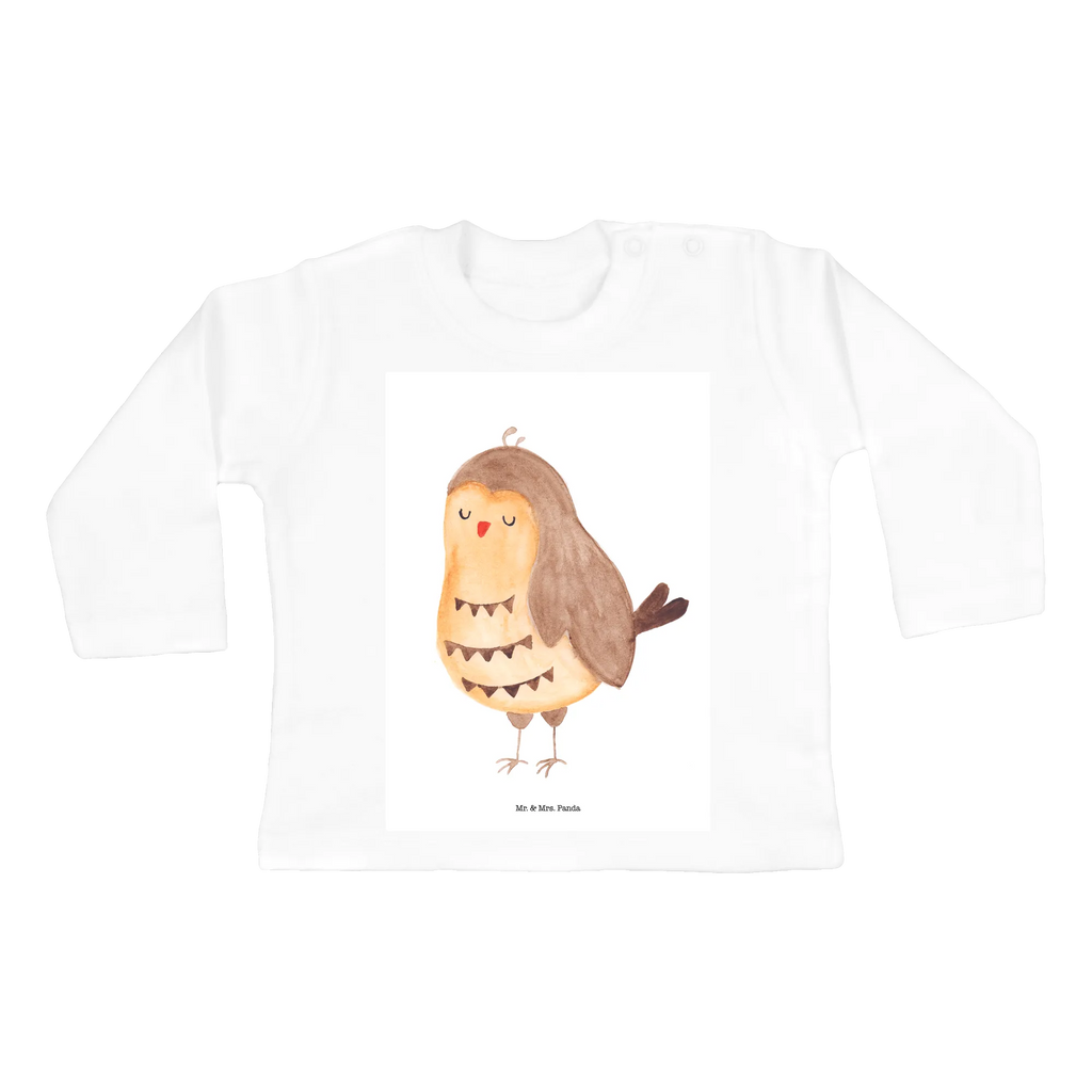 Baby Longsleeve Eule Zufrieden Mädchen, Jungen, Baby, Langarm, Bio, Kleidung, Eule, Eule Spruch, Eule deko, Owl, Liebe Spruch, Romantisch, Wortspiel lustig, Spruch schön, Geschenk Hochzeitstag