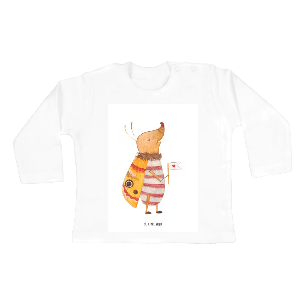 Baby Longsleeve Nachtfalter mit Fähnchen Mädchen, Jungen, Baby, Langarm, Bio, Kleidung, Tiermotive, Gute Laune, lustige Sprüche, Tiere, Nachtfalter, Käfer, Spruch lustig, Spruch witzig, süß, niedlich, Küche Deko, Was kostet die Welt