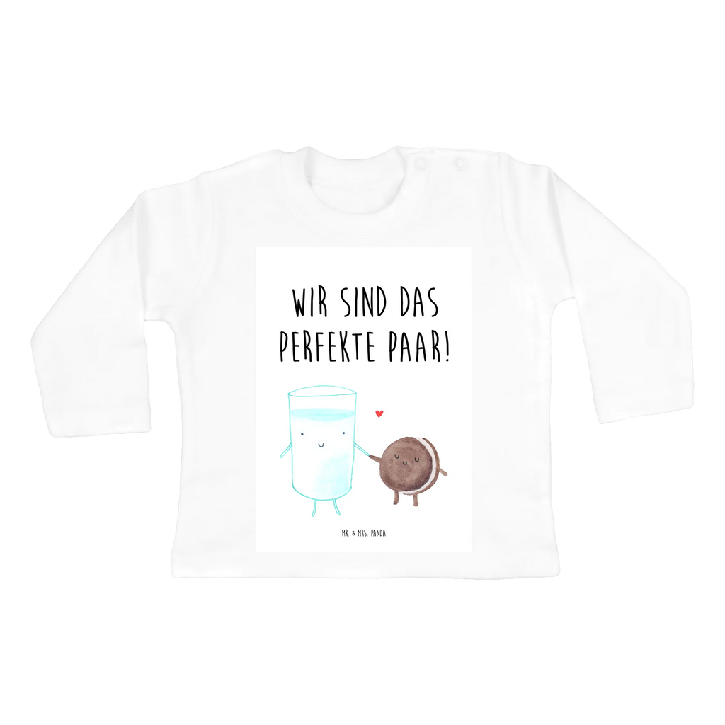 Baby Longsleeve Milch & Keks Mädchen, Jungen, Baby, Langarm, Bio, Kleidung, Tiermotive, Gute Laune, lustige Sprüche, Tiere, Milk, Cookie, Milch, Keks, Kekse, Kaffee, Einladung Frühstück, Motiv süß, romantisch, perfektes Paar