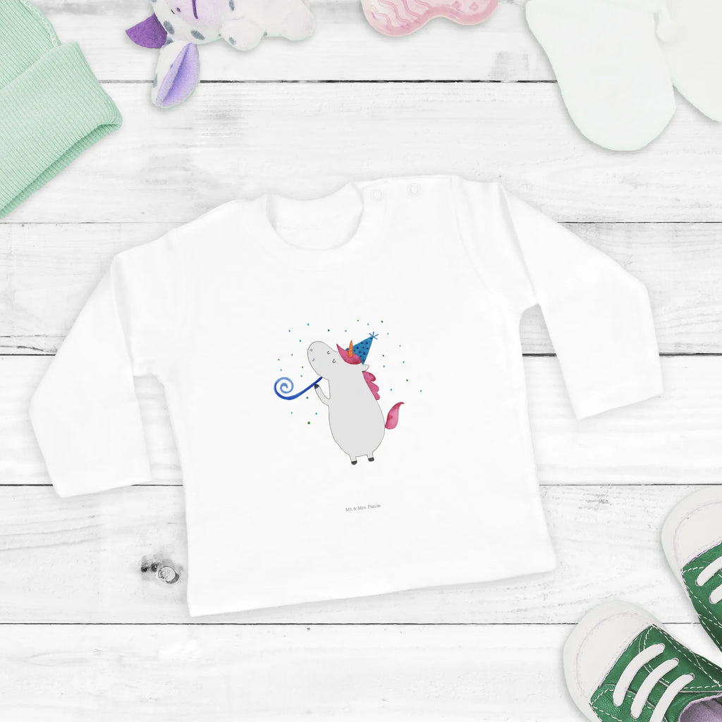 Baby Longsleeve Einhorn Party Mädchen, Jungen, Baby, Langarm, Bio, Kleidung, Einhorn, Einhörner, Einhorn Deko, Pegasus, Unicorn, Glitzer, Konfetti, Party, Geburtstag, Feier, Fest, Alkohol, Disco, Club