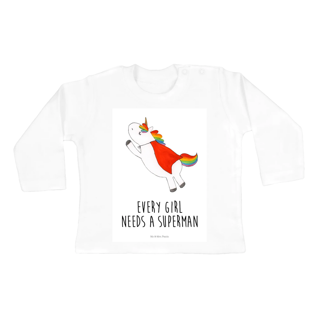 Baby Longsleeve Einhorn Super Mädchen, Jungen, Baby, Langarm, Bio, Kleidung, Einhorn, Einhörner, Einhorn Deko, Pegasus, Unicorn, Traummann, Superheld, Held, Freundin, Geschenk, Girl