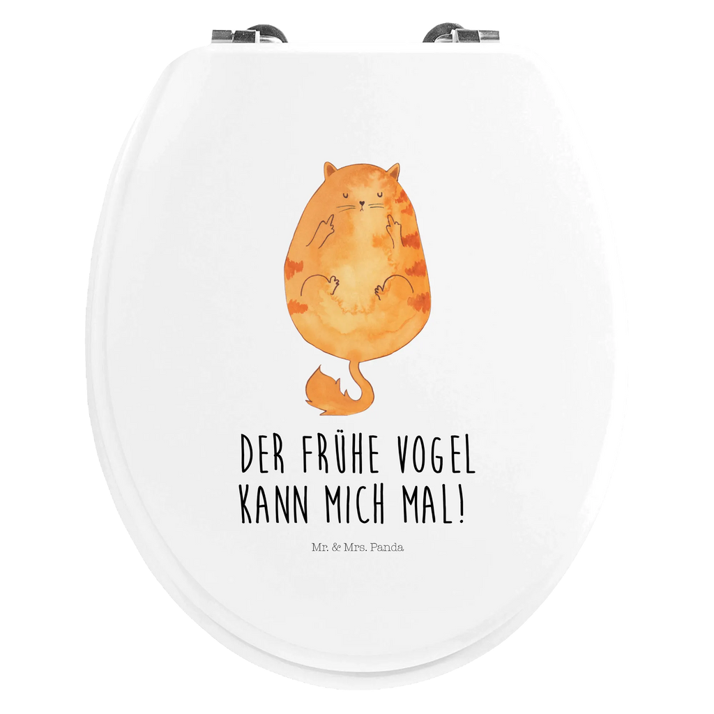 Motiv WC Sitz Katze Frühaufsteher Klobrille, Klodeckel, Toilettendeckel, WC-Sitz, Toilette, Katze, Katzenmotiv, Katzenfan, Katzendeko, Katzenfreund, Katzenliebhaber, Katzenprodukte, Katzenartikel, Katzenaccessoires, Katzensouvenirs, Katzenliebhaberprodukte, Katzenmotive, Der frühe Vogel kann mich mal, Morgenmuffel, Frühaufsteher, Kaffee, Katzen, Kater, Mietze