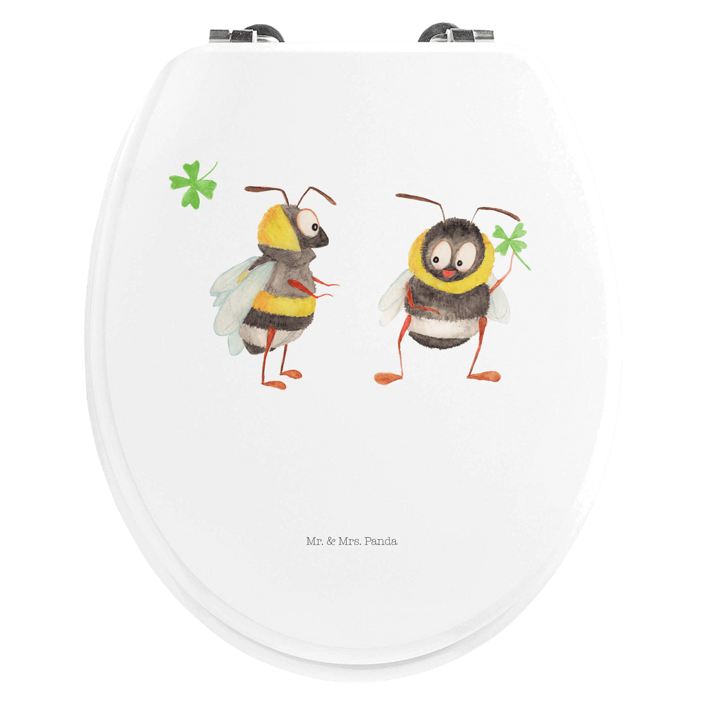 Motiv WC Sitz Hummeln Kleeblatt Klobrille, Klodeckel, Toilettendeckel, WC-Sitz, Toilette, Tiermotive, Gute Laune, lustige Sprüche, Tiere, Hummel, Biene, Spruch positiv, Biene Deko, Spruch schön, glücklich sein, glücklich werden, Spruch fröhlich