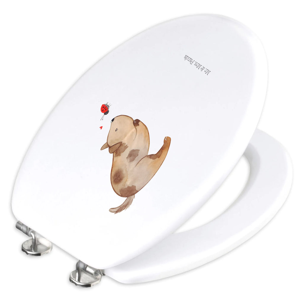 Motiv WC Sitz Hund Marienkäfer Klobrille, Klodeckel, Toilettendeckel, WC-Sitz, Toilette, Hund, Hundemotiv, Haustier, Hunderasse, Tierliebhaber, Hundebesitzer, Sprüche, Hunde, Hundespruch, Marienkäfer, Mischling, Mischlinghund