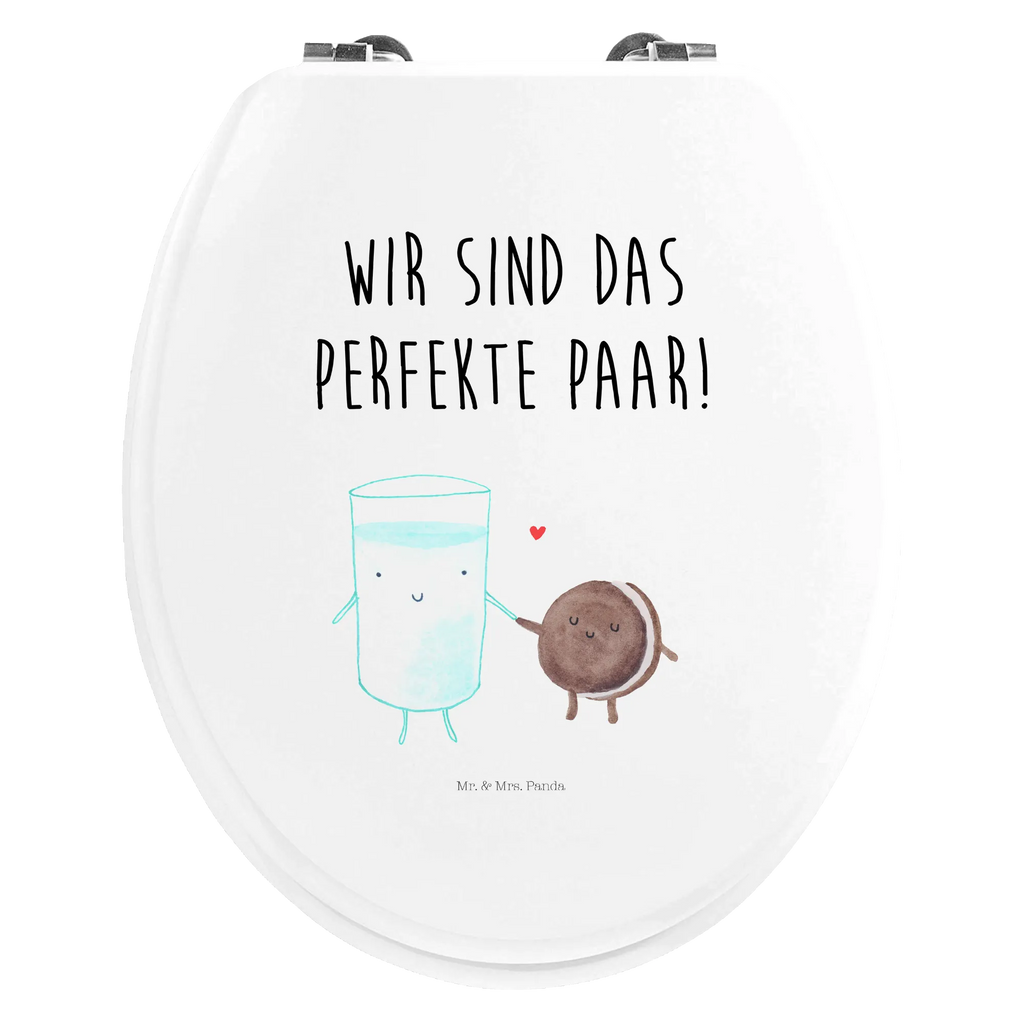 Motiv WC Sitz Milch Keks Klobrille, Klodeckel, Toilettendeckel, WC-Sitz, Toilette, Tiermotive, Gute Laune, lustige Sprüche, Tiere, Milk, Cookie, Milch, Keks, Kekse, Kaffee, Einladung Frühstück, Motiv süß, romantisch, perfektes Paar