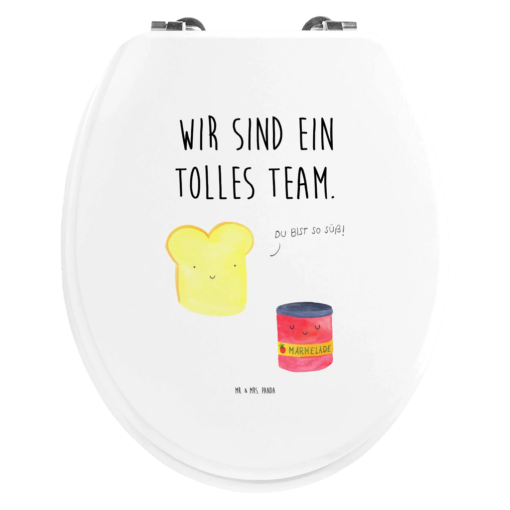 Motiv WC Sitz Toast Marmelade Klobrille, Klodeckel, Toilettendeckel, WC-Sitz, Toilette, Tiermotive, Gute Laune, lustige Sprüche, Tiere, Toast, Marmelade, Dreamteam, süße Postkarte, süß, Küche Deko, Küche Spruch, Frühstück Einladung, Brot, Toastbrot