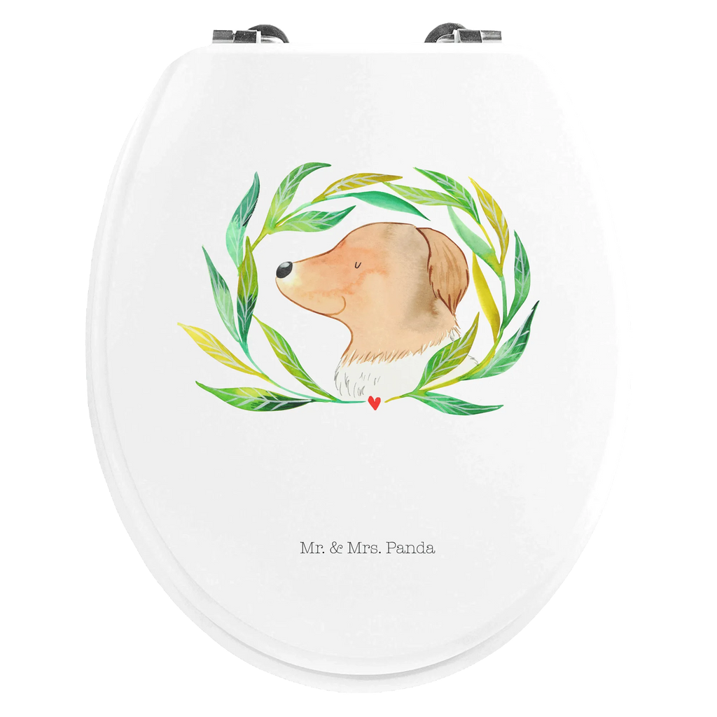 Motiv WC Sitz Hund Blumen Klobrille, Klodeckel, Toilettendeckel, WC-Sitz, Toilette, Hund, Hundemotiv, Haustier, Hunderasse, Tierliebhaber, Hundebesitzer, Sprüche, Ranke, Therapie, Selbsttherapie, Hundeliebe, Hundeglück, Hunde