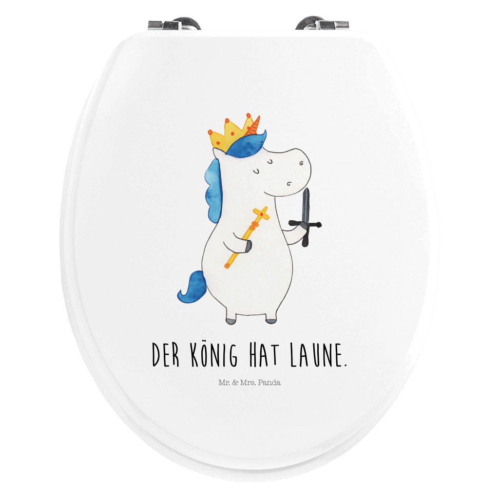 Motiv WC Sitz Einhorn König mit Schwert Klobrille, Klodeckel, Toilettendeckel, WC-Sitz, Toilette, Einhorn, Einhörner, Einhorn Deko, Pegasus, Unicorn, König, Ritter, Mittelalter