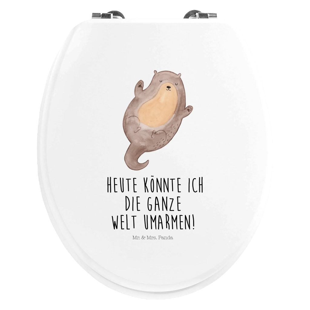 Motiv WC Sitz Otter Umarmen Klobrille, Klodeckel, Toilettendeckel, WC-Sitz, Toilette, Otter, Fischotter, Seeotter, Otter Seeotter See Otter