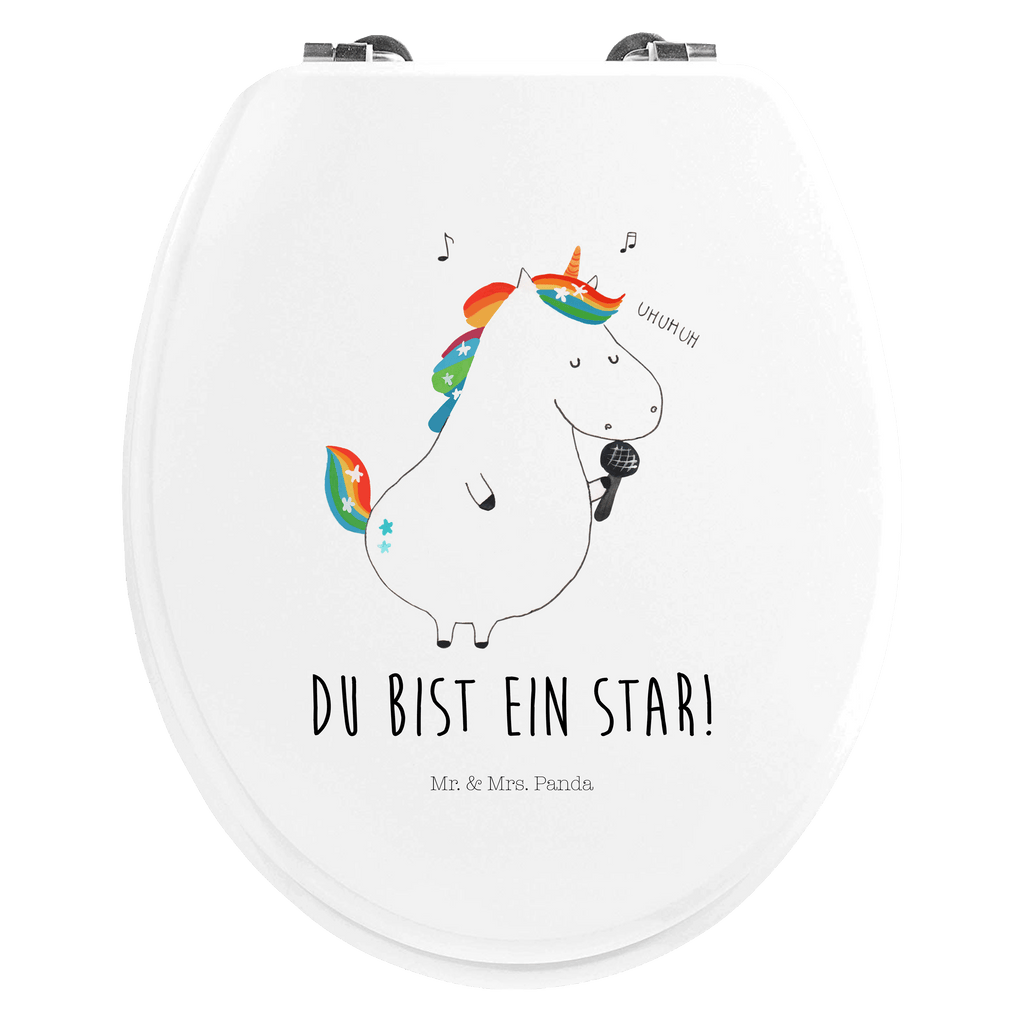 Motiv WC Sitz Einhorn Sänger Klobrille, Klodeckel, Toilettendeckel, WC-Sitz, Toilette, Einhorn, Einhörner, Einhorn Deko, Pegasus, Unicorn, Glitzer, Konfetti, Party, Geburtstag, Feier, Fest, Disco, Sängerin, Sänger, Freundin