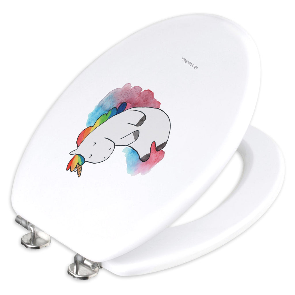 Motiv WC Sitz Einhorn Wolke 7 Klobrille, Klodeckel, Toilettendeckel, WC-Sitz, Toilette, Einhorn, Einhörner, Einhorn Deko, Pegasus, Unicorn, verliebt, Menschen, witzig, lustig, Geschenk, Glaube, Realität, Lächeln