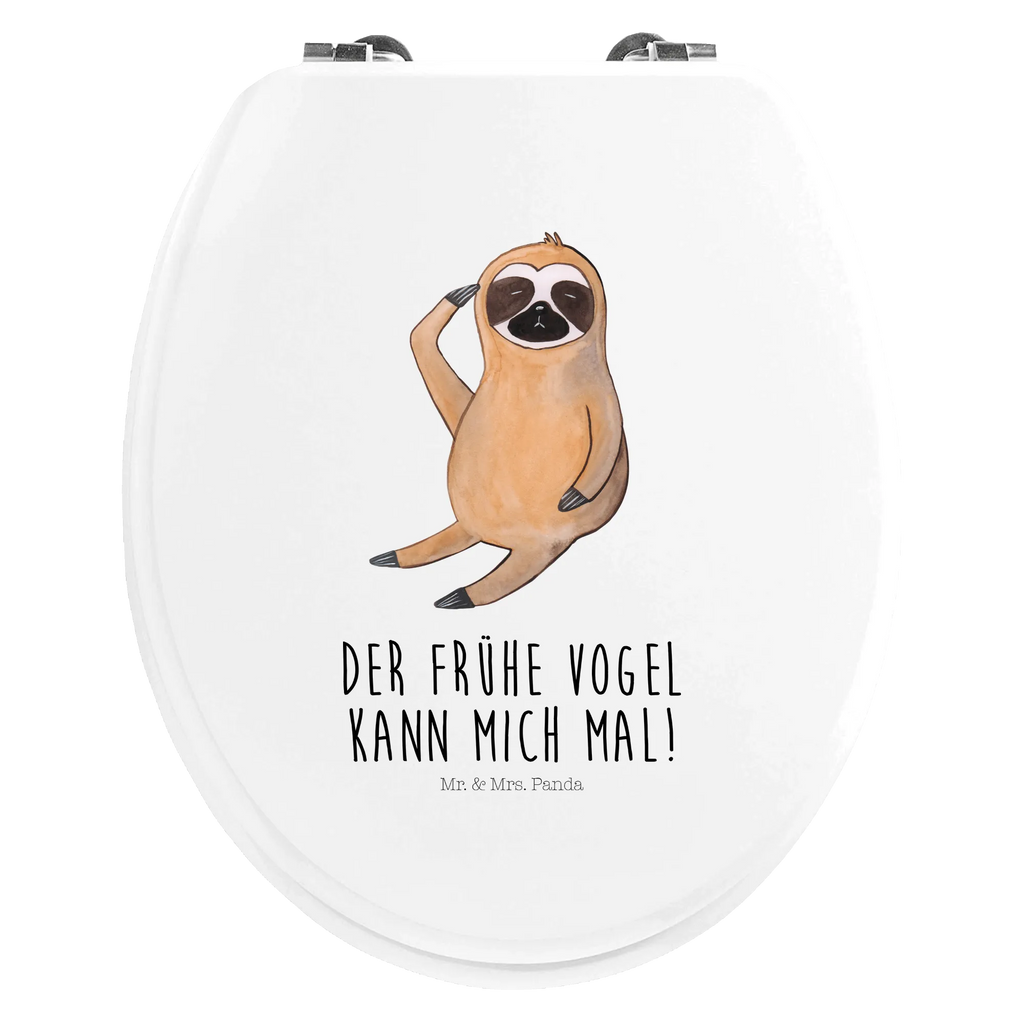 Motiv WC Sitz Faultier Vogel Klobrille, Klodeckel, Toilettendeckel, WC-Sitz, Toilette, Faultier, Faultier Geschenk, Faultier Deko, Faultiere, faul, Lieblingstier, Spinner, früher Vogel, der frühe Vogel, Frühaufsteher, Morgenmuffel, Vogel, Faultierwelt