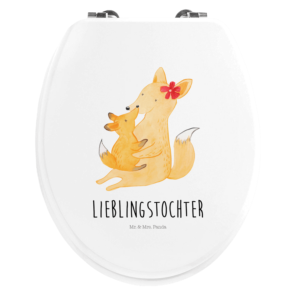 Motiv WC Sitz Fuchs Mama & Kind Klobrille, Klodeckel, Toilettendeckel, WC-Sitz, Toilette, Familie, Vatertag, Muttertag, Bruder, Schwester, Mama, Papa, Oma, Opa, Mutter, Tochter, Lieblingstochter, Beste Tochter, Geschenk