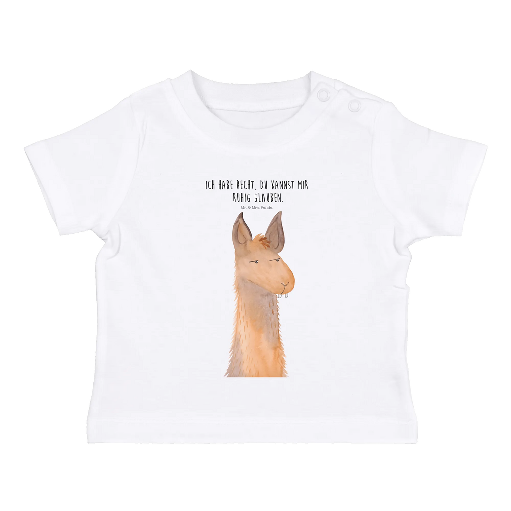 Organic Baby Shirt Lamakopf Genervt Baby T-Shirt, Jungen Baby T-Shirt, Mädchen Baby T-Shirt, Shirt, Lama, Alpaka, Lamas, Recht haben, genervt sein, Freundin, beste Freundin, Partnerin, Büro, Büroalltag, Chef, Chefin, Azubi