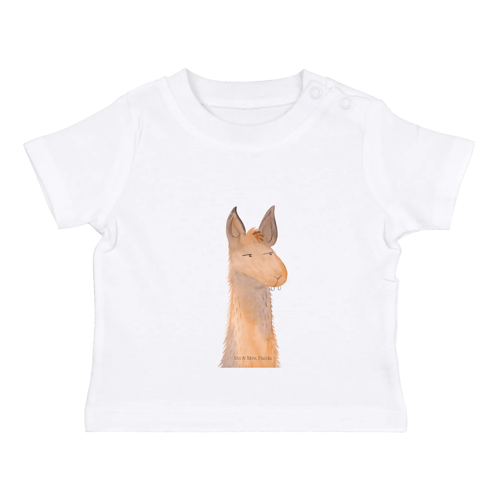 Organic Baby Shirt Lamakopf Genervt Baby T-Shirt, Jungen Baby T-Shirt, Mädchen Baby T-Shirt, Shirt, Lama, Alpaka, Lamas, Recht haben, genervt sein, Freundin, beste Freundin, Partnerin, Büro, Büroalltag, Chef, Chefin, Azubi