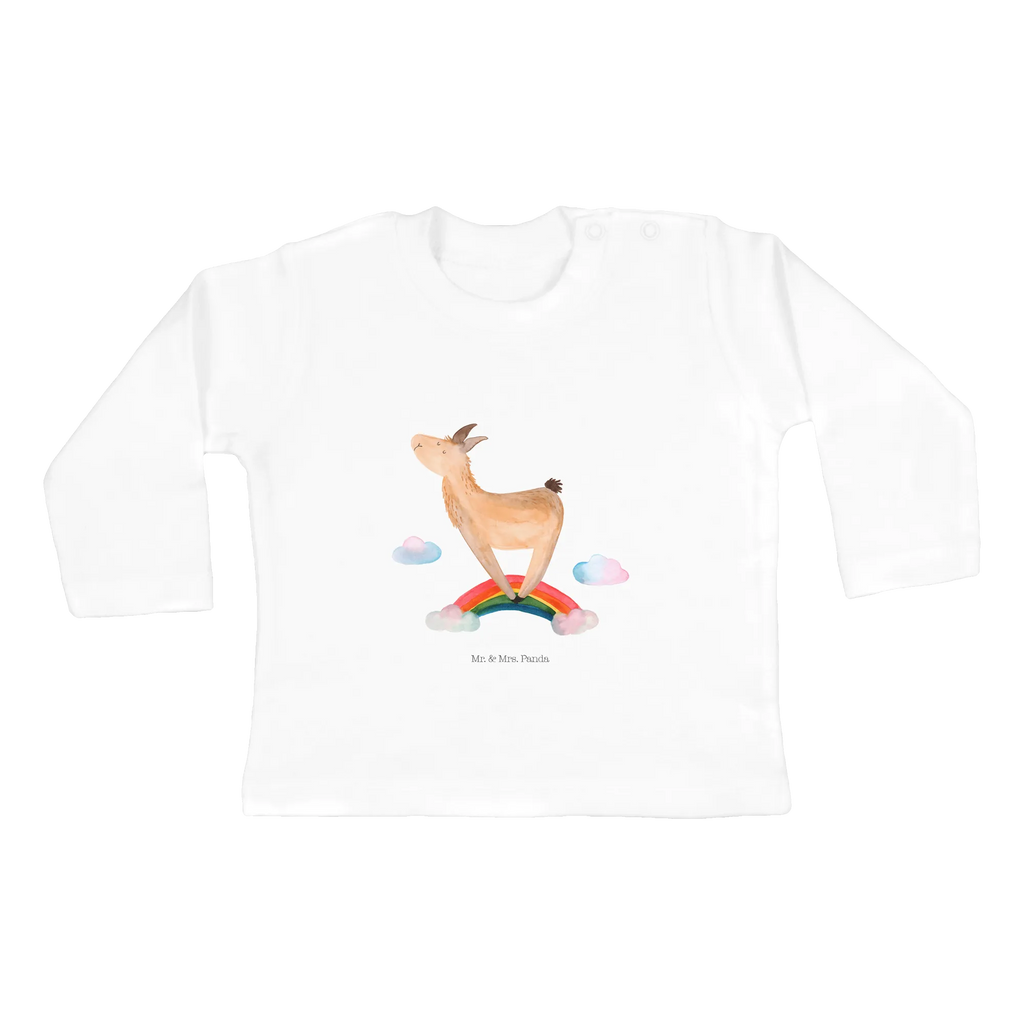 Baby Longsleeve Lama Regenbogen Mädchen, Jungen, Baby, Langarm, Bio, Kleidung, Lama, Alpaka, Lamas, Regenbogen, Haters gonna hate, Haters, Selbstständig, Außenseiter, Schule, Abi, Hobby, Wolkenland, Freiheit