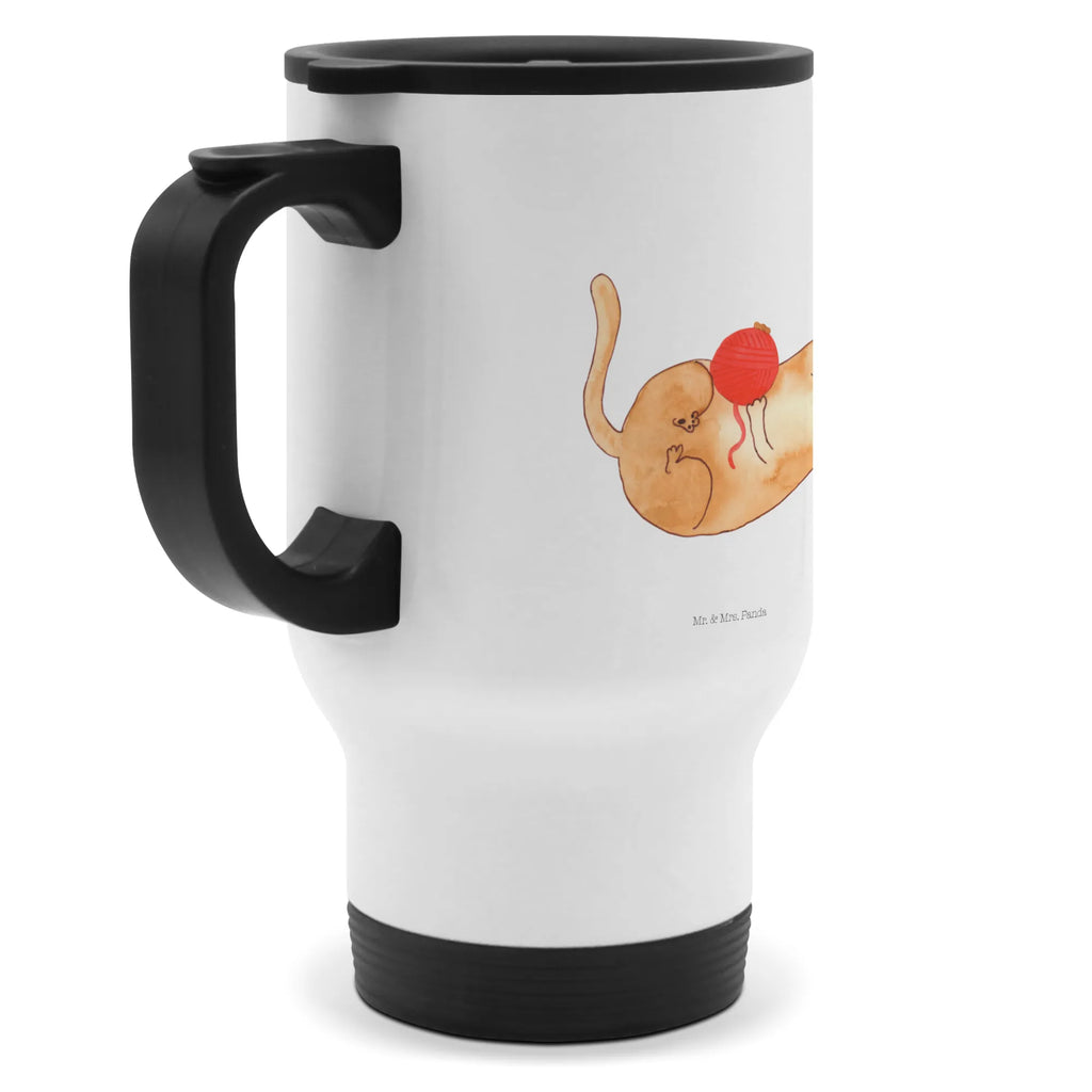 Thermobecher Katzen Wollknäul Thermobecher, To Go Becher, Thermotasse, Kaffeebecher, Isolierbecher, Thermobecher To Go, Warmhaltetasse, Edelstahlbecher, Reisebecher, Tasse mit Deckel, Thermobecher für 400 ml, Kaffeetasse zum Mitnehmen, Tasse zum Mitnehmen, Spülmaschinenfest, Katze, Katzenmotiv, Katzenfan, Katzendeko, Katzenfreund, Katzenliebhaber, Katzenprodukte, Katzenartikel, Katzenaccessoires, Katzensouvenirs, Katzenliebhaberprodukte, Katzenmotive, Katzen, Kater, Mietze, Cat, Cats, Katzenhalter, Katzenbesitzerin, Haustier, Wollknäuel, Wolle, Spielen, Spiel, verspielt