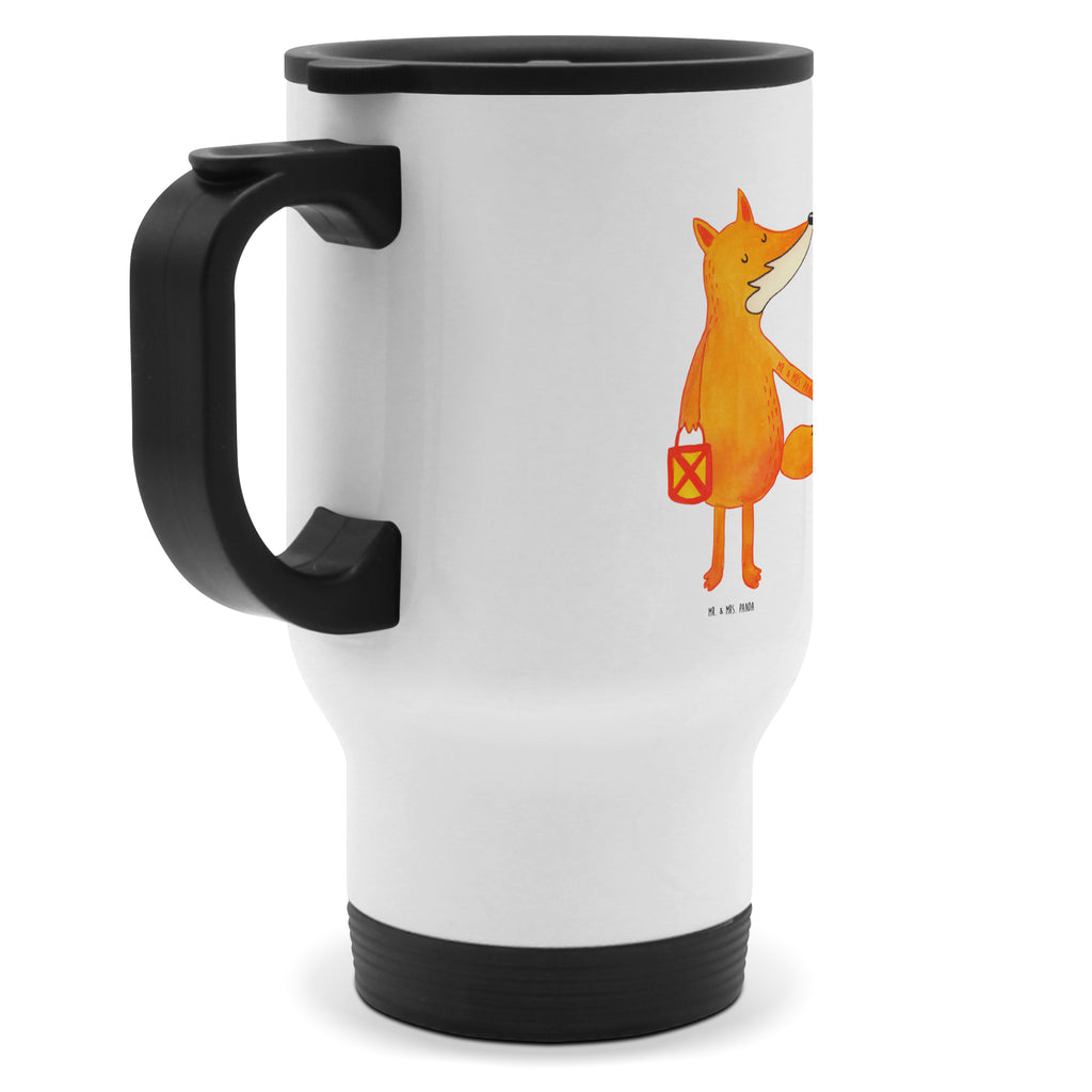 Thermobecher Fuchs Laterne Thermobecher, To Go Becher, Thermotasse, Kaffeebecher, Isolierbecher, Thermobecher To Go, Warmhaltetasse, Edelstahlbecher, Reisebecher, Tasse mit Deckel, Thermobecher für 400 ml, Kaffeetasse zum Mitnehmen, Tasse zum Mitnehmen, Spülmaschinenfest, Fuchs, Füchse, Spruch trösten, Liebeskummer Spruch, Laterne, Sankt Martin, Laternenumzug, Aufmuntern, Cäsar Otto Hugo Flaischlen