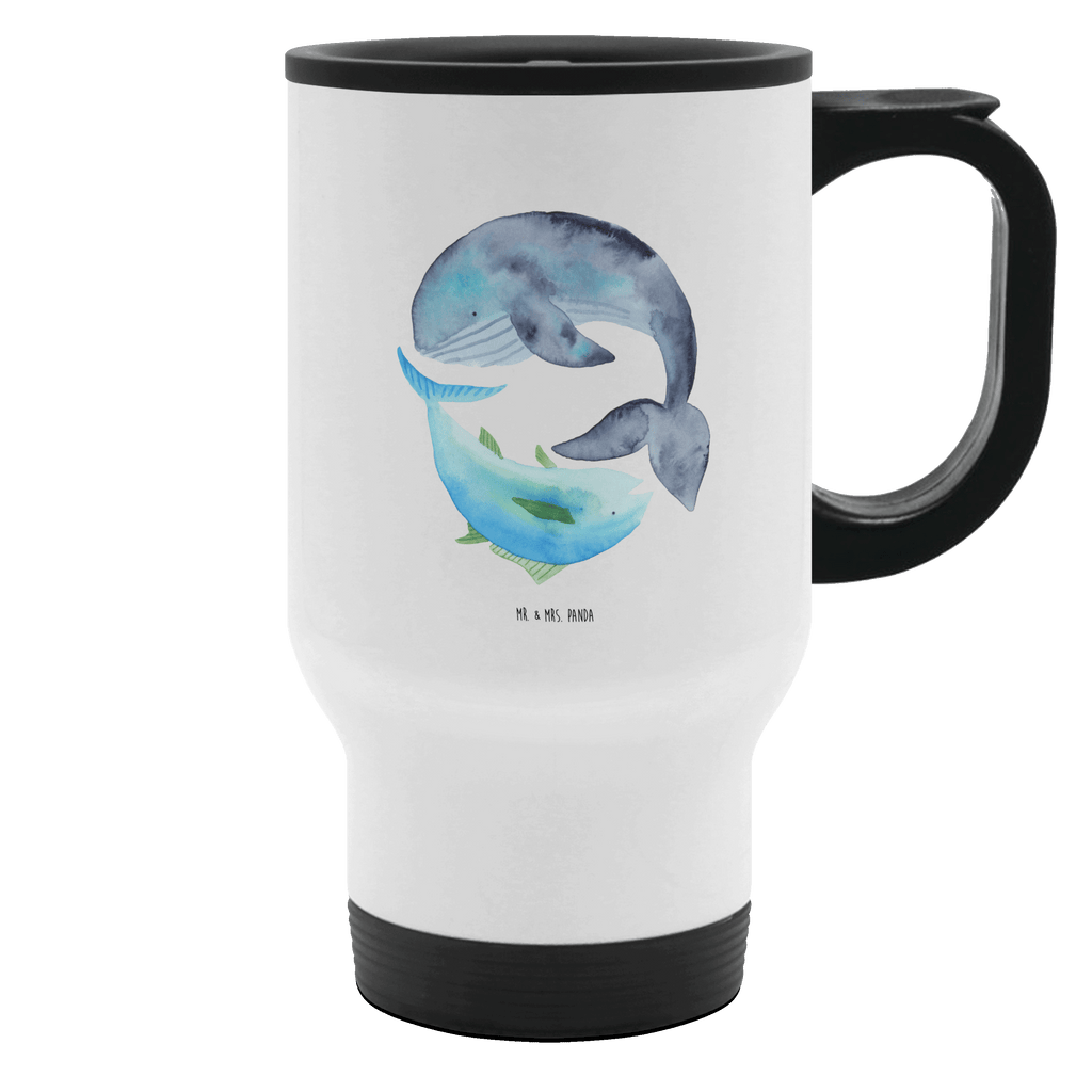 Thermobecher Walfisch & Thunfisch Thermobecher, To Go Becher, Thermotasse, Kaffeebecher, Isolierbecher, Thermobecher To Go, Warmhaltetasse, Edelstahlbecher, Reisebecher, Tasse mit Deckel, Thermobecher für 400 ml, Kaffeetasse zum Mitnehmen, Tasse zum Mitnehmen, Spülmaschinenfest, Tiermotive, Gute Laune, lustige Sprüche, Tiere, Wal, Wahl, Tunfisch, Wortwitz lustig, Spruch lustig, Flachwitz, Witz, Spruch des Tages, Flachwitz Geschenk