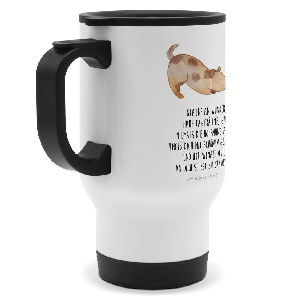 Thermobecher Hund Marienkäfer Thermobecher, To Go Becher, Thermotasse, Kaffeebecher, Isolierbecher, Thermobecher To Go, Warmhaltetasse, Edelstahlbecher, Reisebecher, Tasse mit Deckel, Thermobecher für 400 ml, Kaffeetasse zum Mitnehmen, Tasse zum Mitnehmen, Spülmaschinenfest, Hund, Hundemotiv, Haustier, Hunderasse, Tierliebhaber, Hundebesitzer, Sprüche, Hunde, Hundespruch, Marienkäfer, Mischling, Mischlinghund