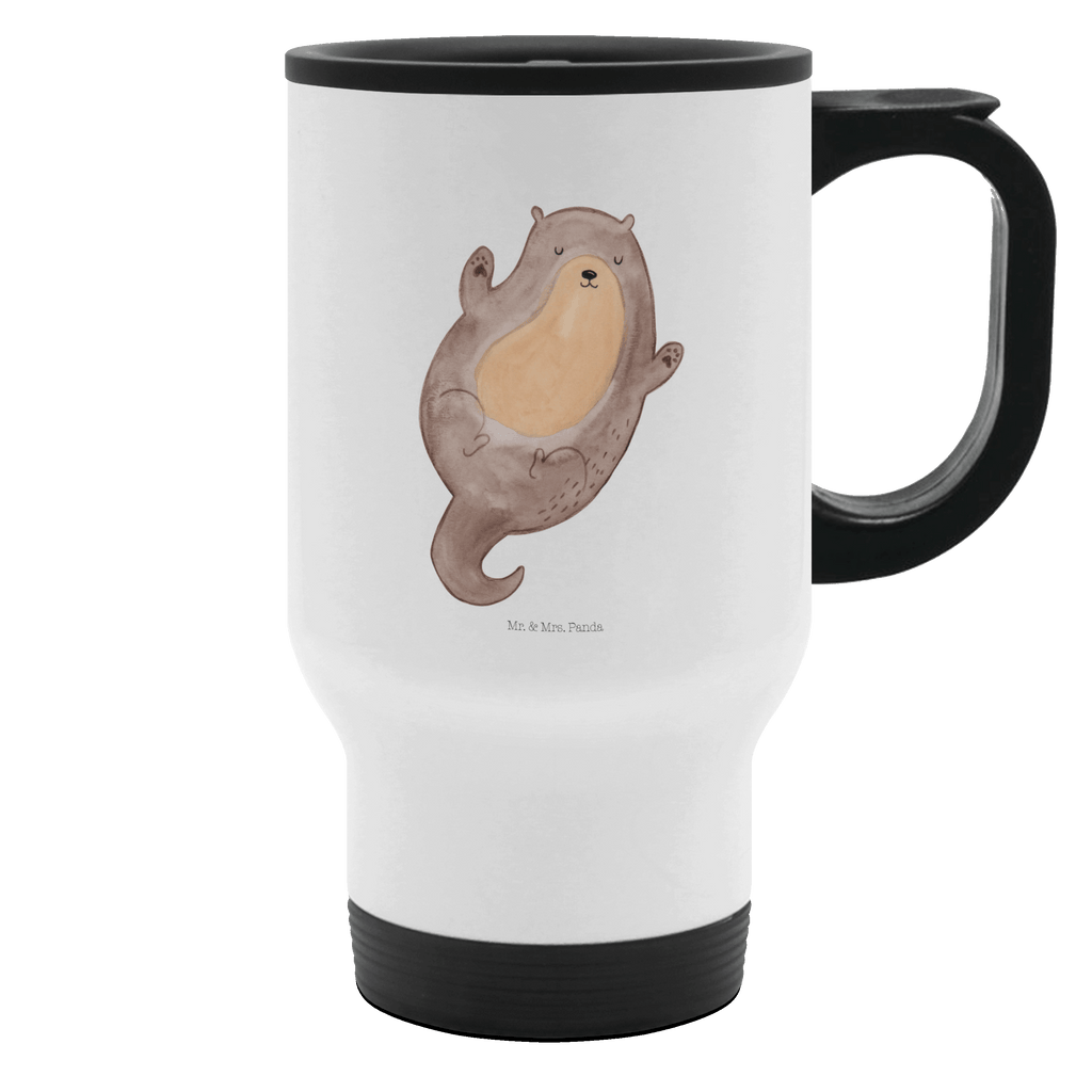 Thermobecher Otter Umarmen Thermobecher, To Go Becher, Thermotasse, Kaffeebecher, Isolierbecher, Thermobecher To Go, Warmhaltetasse, Edelstahlbecher, Reisebecher, Tasse mit Deckel, Thermobecher für 400 ml, Kaffeetasse zum Mitnehmen, Tasse zum Mitnehmen, Spülmaschinenfest, Otter, Fischotter, Seeotter, Otter Seeotter See Otter