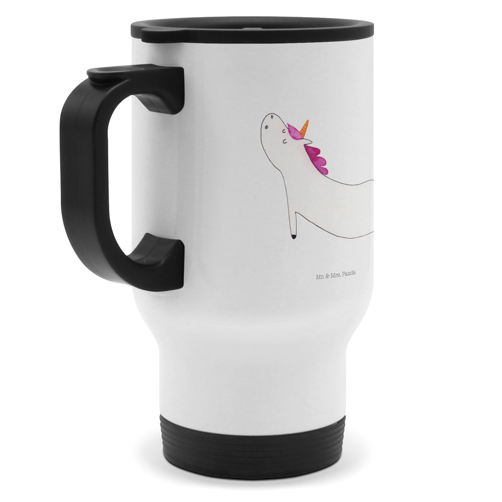 Thermobecher Einhorn Yoga Thermobecher, To Go Becher, Thermotasse, Kaffeebecher, Isolierbecher, Thermobecher To Go, Warmhaltetasse, Edelstahlbecher, Reisebecher, Tasse mit Deckel, Thermobecher für 400 ml, Kaffeetasse zum Mitnehmen, Tasse zum Mitnehmen, Spülmaschinenfest, Einhorn, Einhörner, Einhorn Deko, Pegasus, Unicorn, Yoga, Namaste, Achtsamkeit, Entspannung, Joga, Yogamatte, Sport, lustig, witzig, süß