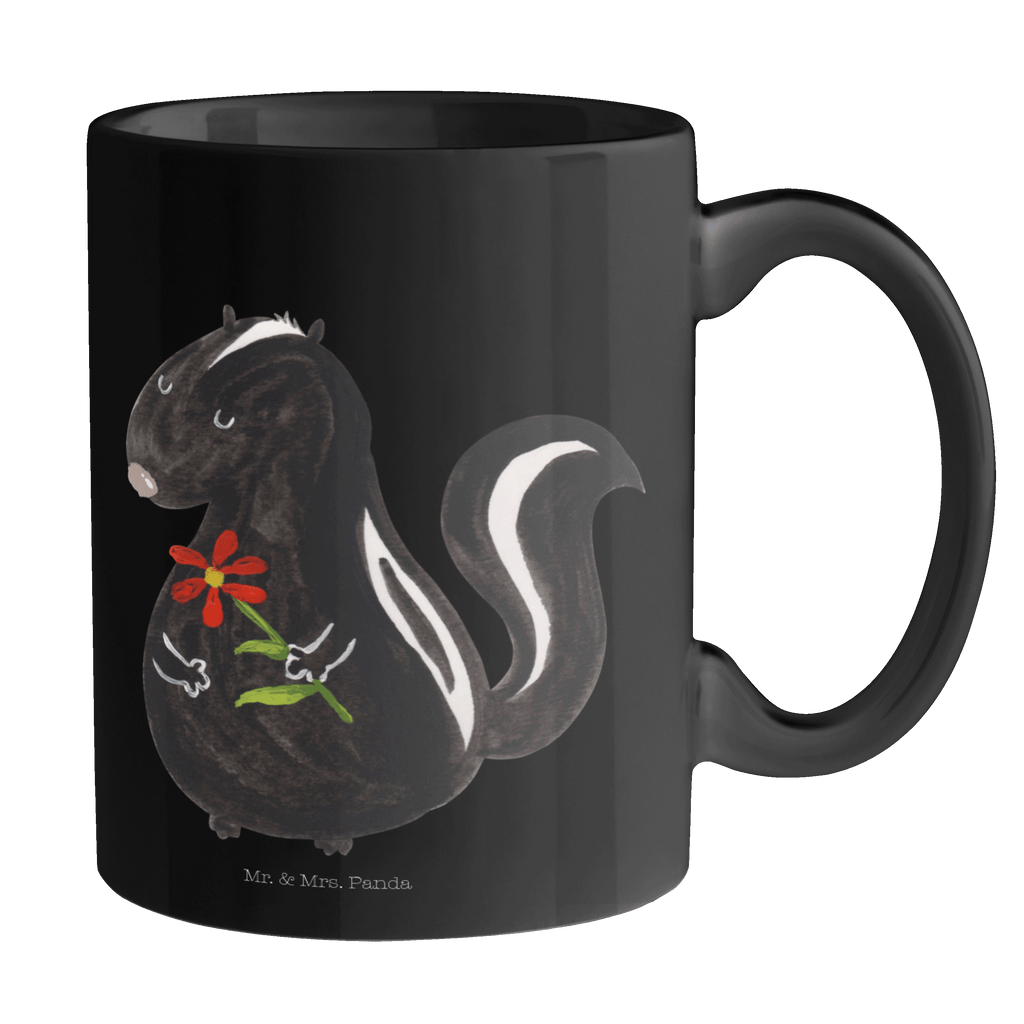 Tasse Stinktier Blume Tasse, Kaffeetasse, Teetasse, Becher, Kaffeebecher, Teebecher, Keramiktasse, Porzellantasse, Büro Tasse, Geschenk Tasse, Tasse Sprüche, Tasse Motive, Kaffeetassen, Tasse bedrucken, Designer Tasse, Cappuccino Tassen, Schöne Teetassen, Stinktier, Skunk, Wildtier, Raubtier, Stinker, Stinki, Tagträumer, verträumt, Dreams, Träume