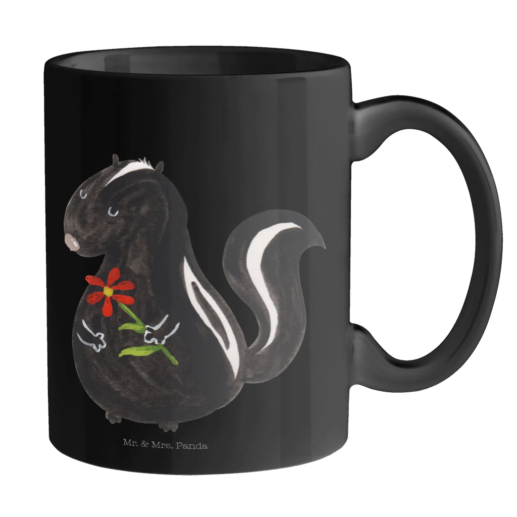 Tasse Stinktier Blume Tasse, Kaffeetasse, Teetasse, Becher, Kaffeebecher, Teebecher, Keramiktasse, Porzellantasse, Büro Tasse, Geschenk Tasse, Tasse Sprüche, Tasse Motive, Kaffeetassen, Tasse bedrucken, Designer Tasse, Cappuccino Tassen, Schöne Teetassen, Stinktier, Skunk, Wildtier, Raubtier, Stinker, Stinki, Tagträumer, verträumt, Dreams, Träume