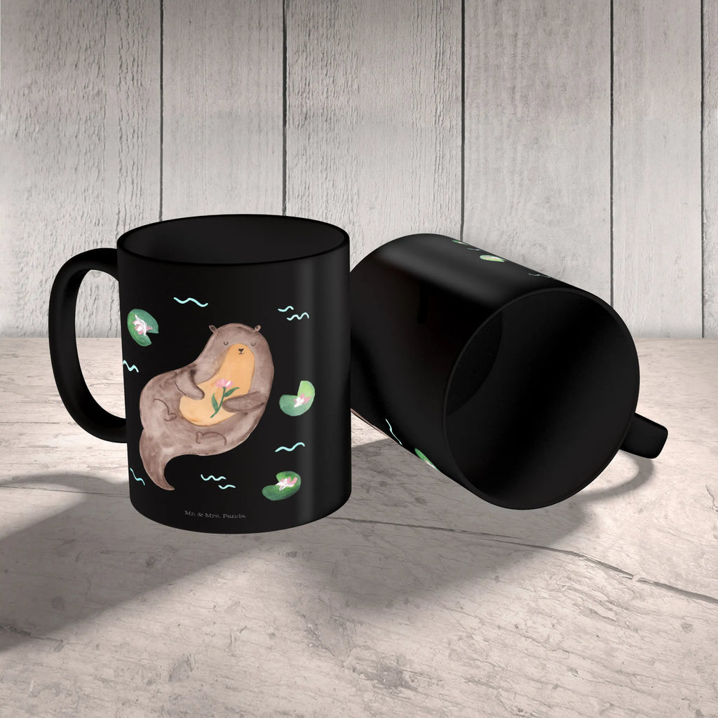 Tasse Otter Seerose Tasse, Kaffeetasse, Teetasse, Becher, Kaffeebecher, Teebecher, Keramiktasse, Porzellantasse, Büro Tasse, Geschenk Tasse, Tasse Sprüche, Tasse Motive, Kaffeetassen, Tasse bedrucken, Designer Tasse, Cappuccino Tassen, Schöne Teetassen, Otter, Fischotter, Seeotter, Otter Seeotter See Otter