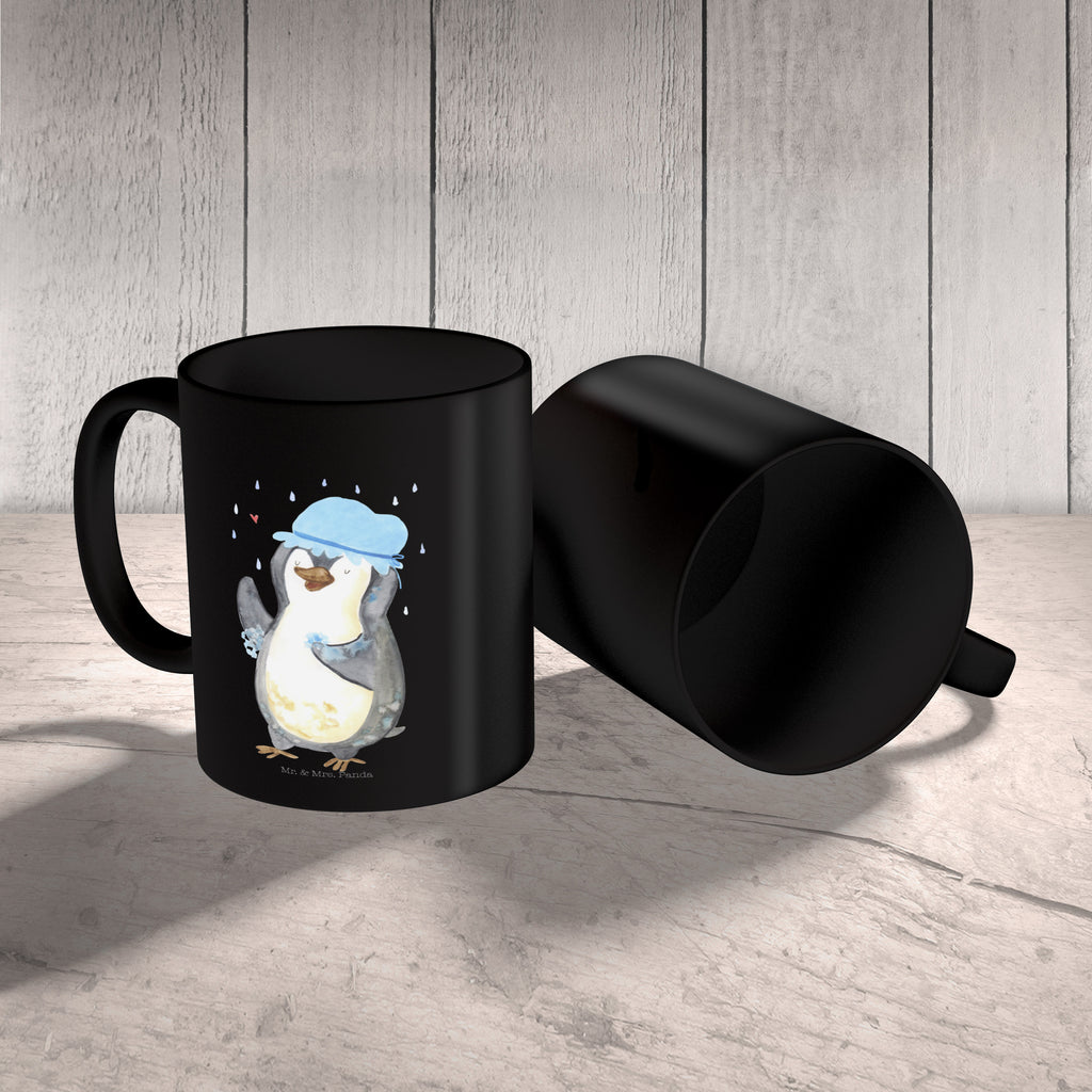 Tasse Pinguin Duschen Tasse, Kaffeetasse, Teetasse, Becher, Kaffeebecher, Teebecher, Keramiktasse, Porzellantasse, Büro Tasse, Geschenk Tasse, Tasse Sprüche, Tasse Motive, Kaffeetassen, Tasse bedrucken, Designer Tasse, Cappuccino Tassen, Schöne Teetassen, Pinguin, Pinguine, Dusche, duschen, Lebensmotto, Motivation, Neustart, Neuanfang, glücklich sein