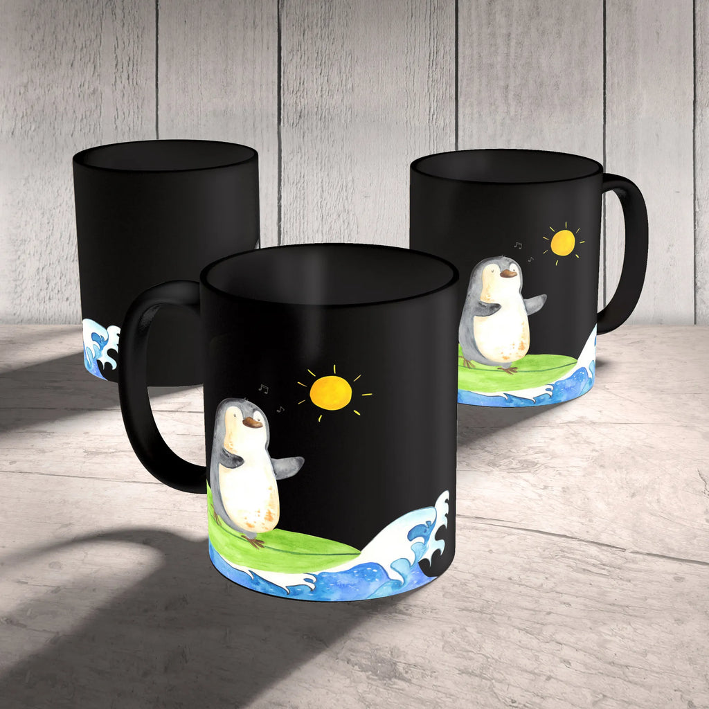 Tasse Pinguin Surfer Tasse, Kaffeetasse, Teetasse, Becher, Kaffeebecher, Teebecher, Keramiktasse, Porzellantasse, Büro Tasse, Geschenk Tasse, Tasse Sprüche, Tasse Motive, Kaffeetassen, Tasse bedrucken, Designer Tasse, Cappuccino Tassen, Schöne Teetassen, Pinguin, Pinguine, surfen, Surfer, Hawaii, Urlaub, Wellen, Wellen reiten, Portugal