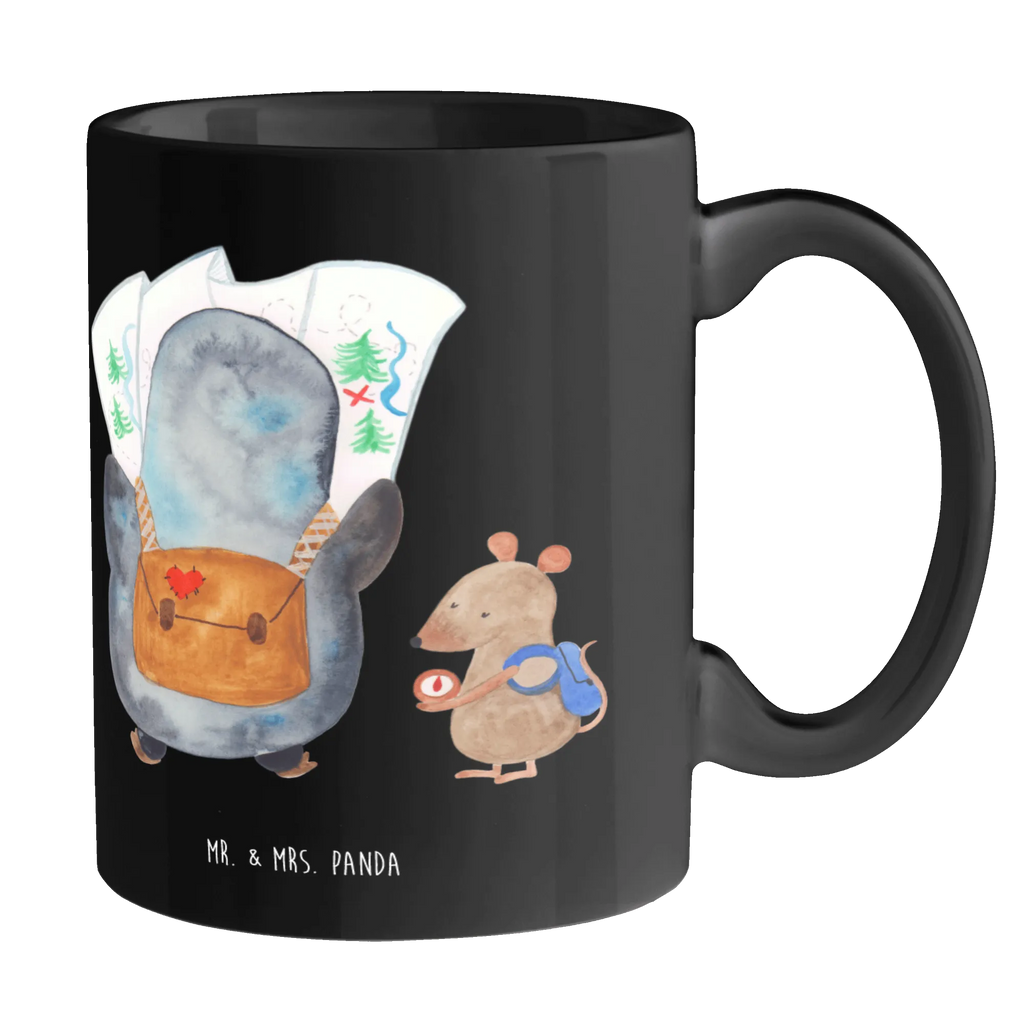 Tasse Pinguin & Maus Wanderer Tasse, Kaffeetasse, Teetasse, Becher, Kaffeebecher, Teebecher, Keramiktasse, Porzellantasse, Büro Tasse, Geschenk Tasse, Tasse Sprüche, Tasse Motive, Kaffeetassen, Tasse bedrucken, Designer Tasse, Cappuccino Tassen, Schöne Teetassen, Pinguin, Pinguine, Abenteurer, Abenteuer, Roadtrip, Ausflug, Wanderlust, wandern