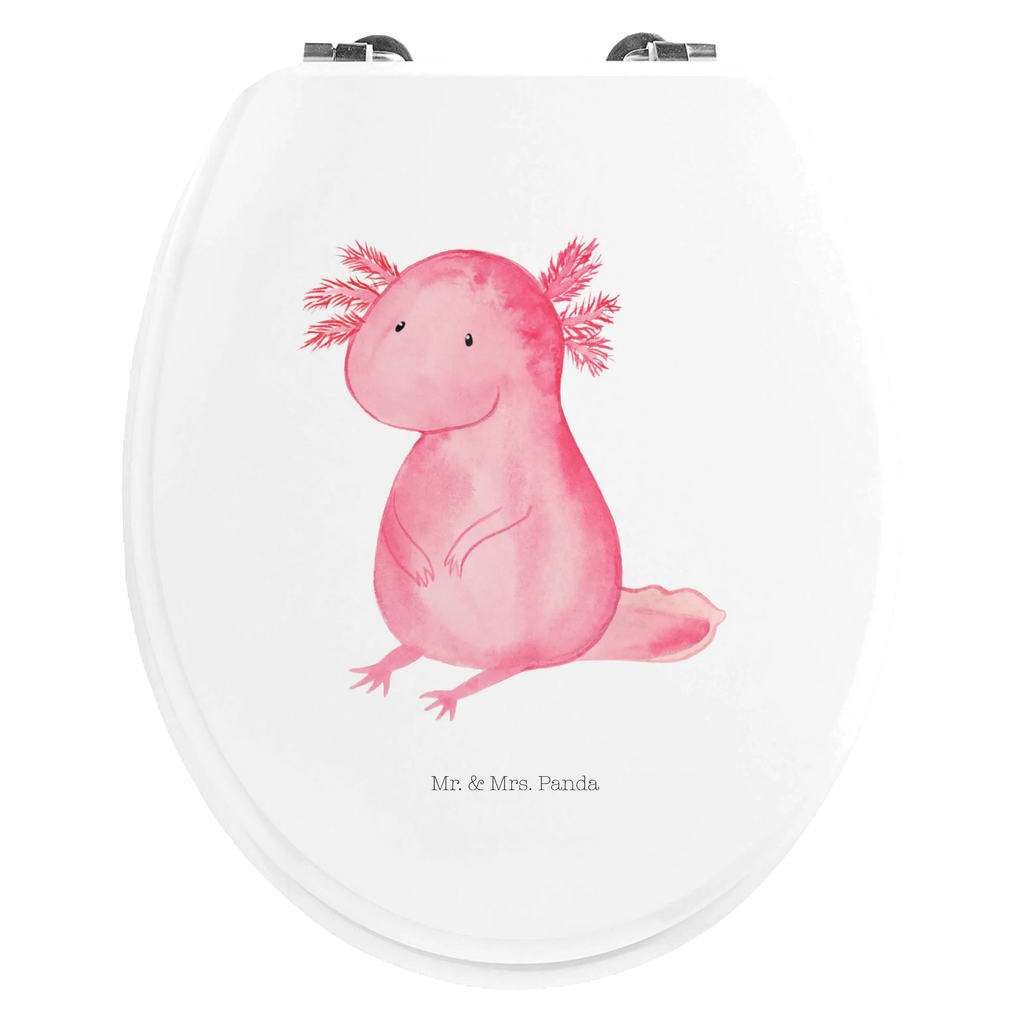 Motiv WC Sitz Axolotl null Klobrille, Klodeckel, Toilettendeckel, WC-Sitz, Toilette, Axolotl, Molch, Axolot, vergnügt, fröhlich, zufrieden, Lebensstil, Weisheit, Lebensweisheit, Liebe, Freundin