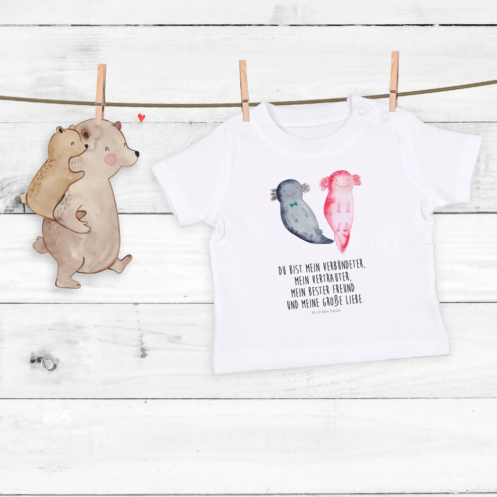 Organic Baby Shirt Axolotl Freundin Baby T-Shirt, Jungen Baby T-Shirt, Mädchen Baby T-Shirt, Shirt, Axolotl, Molch, Axolot, Schwanzlurch, Lurch, Lurche, Liebe, große Liebe, Liebesbeweis, Freund, Verlobter, Ehemann, Jahrestag, Valentinstag