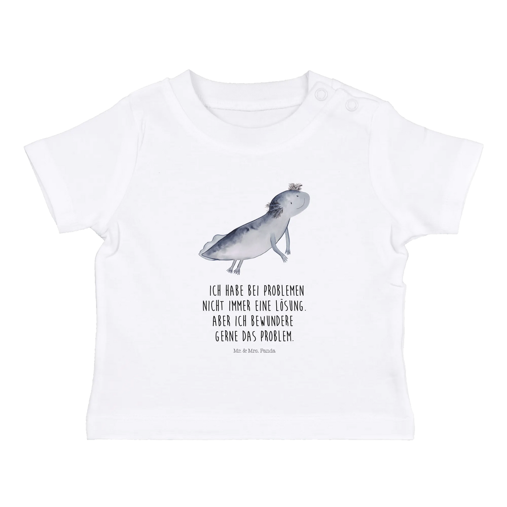 Organic Baby Shirt Axolotl Schwimmen Baby T-Shirt, Jungen Baby T-Shirt, Mädchen Baby T-Shirt, Shirt, Axolotl, Molch, Axolot, Schwanzlurch, Lurch, Lurche, Problem, Probleme, Lösungen, Motivation