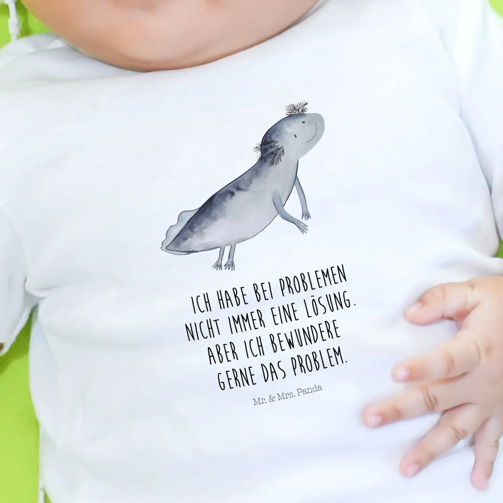 Organic Baby Shirt Axolotl Schwimmen Baby T-Shirt, Jungen Baby T-Shirt, Mädchen Baby T-Shirt, Shirt, Axolotl, Molch, Axolot, Schwanzlurch, Lurch, Lurche, Problem, Probleme, Lösungen, Motivation