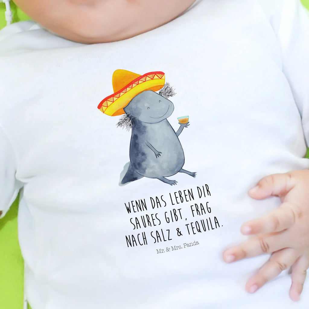 Organic Baby Shirt Axolotl Tequila Baby T-Shirt, Jungen Baby T-Shirt, Mädchen Baby T-Shirt, Shirt, Axolotl, Molch, Mexico, Mexiko, Sombrero, Zitrone, Tequila, Motivation, Spruch, Schwanzlurch, Lurch, Lurche, Axolot, Feuerdrache, Feuersalamander