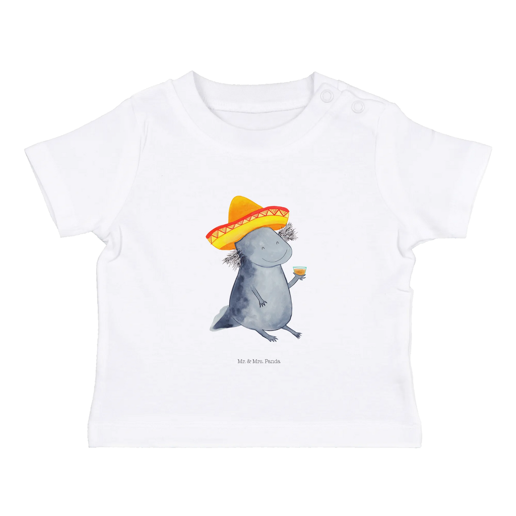 Organic Baby Shirt Axolotl Tequila Baby T-Shirt, Jungen Baby T-Shirt, Mädchen Baby T-Shirt, Shirt, Axolotl, Molch, Mexico, Mexiko, Sombrero, Zitrone, Tequila, Motivation, Spruch, Schwanzlurch, Lurch, Lurche, Axolot, Feuerdrache, Feuersalamander