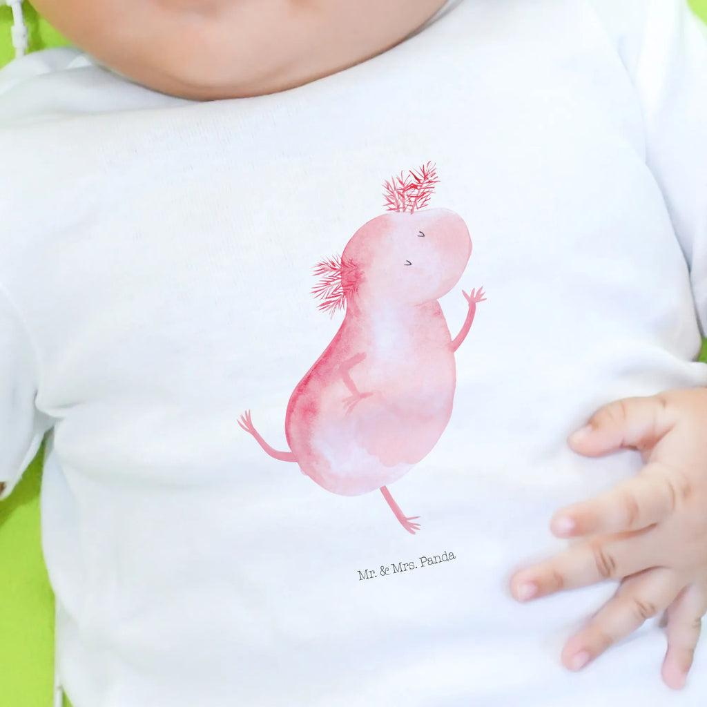 Organic Baby Shirt Axolotl Tanzen Baby T-Shirt, Jungen Baby T-Shirt, Mädchen Baby T-Shirt, Shirt, Axolotl, Molch, Axolot, Schwanzlurch, Lurch, Lurche, Dachschaden, Sterne, verrückt, Freundin, beste Freundin